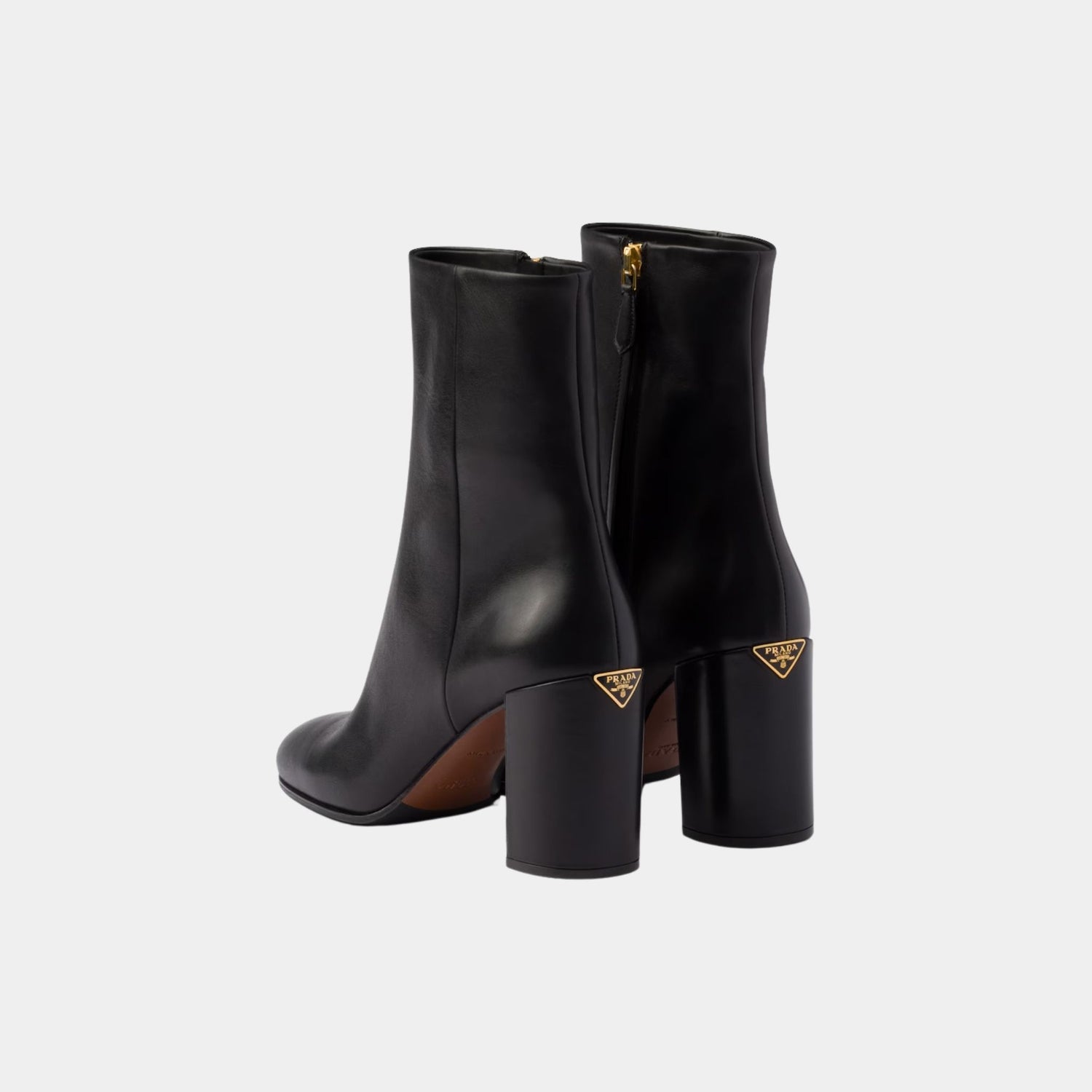 Prada Leather High Heeled Booties, Back