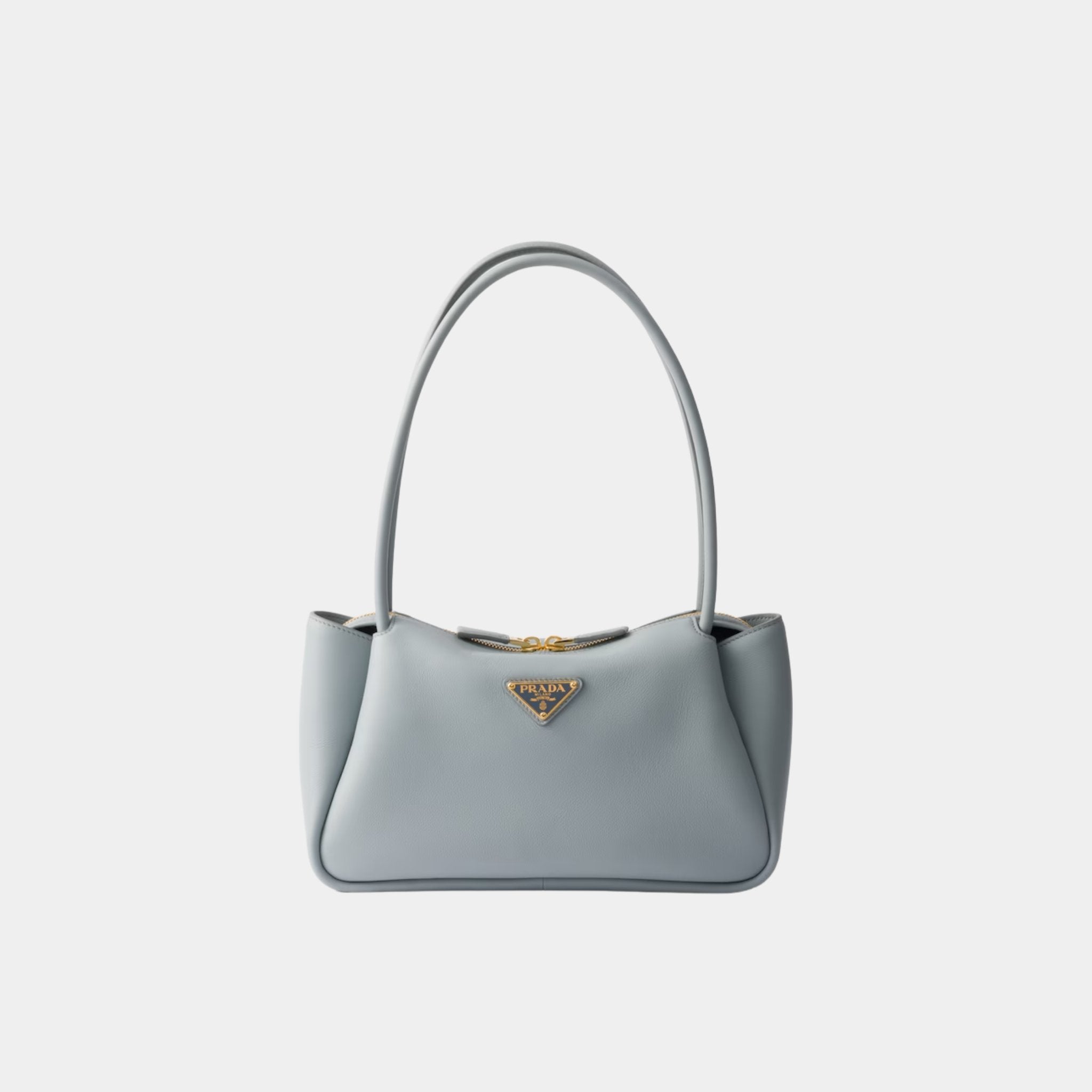 Prada Medium Darling Leather Shoulder Bag, Opaline, Front