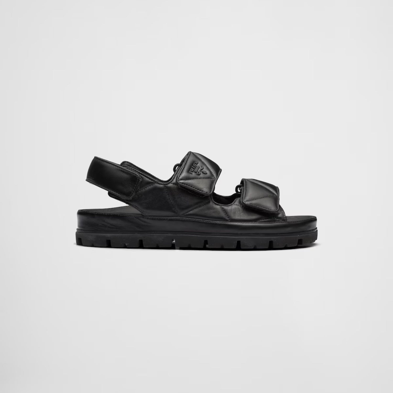 Prada Padded Nappa Leather Sandals, Side