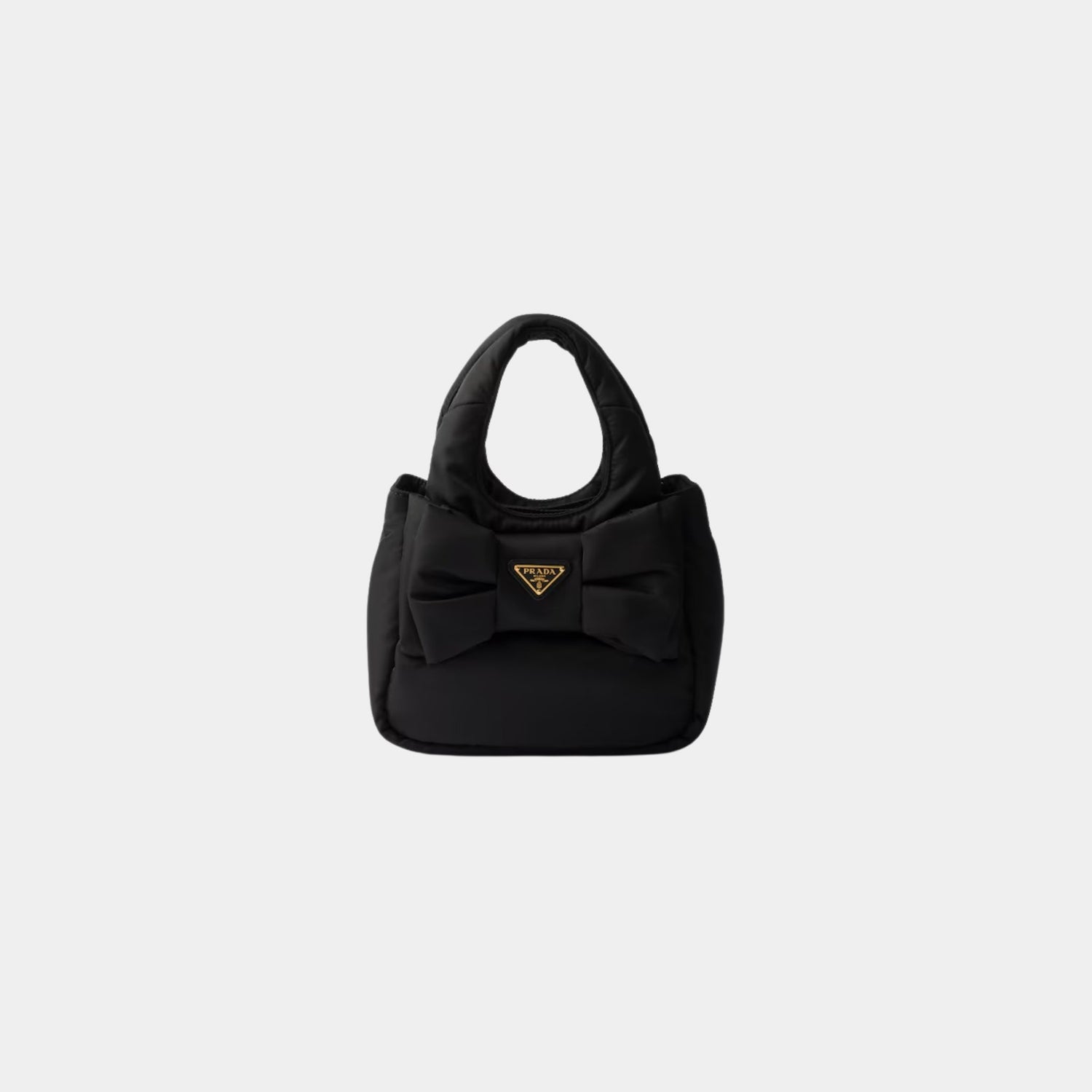 Prada Padded Re-Nylon Mini Bag With Bow, Front