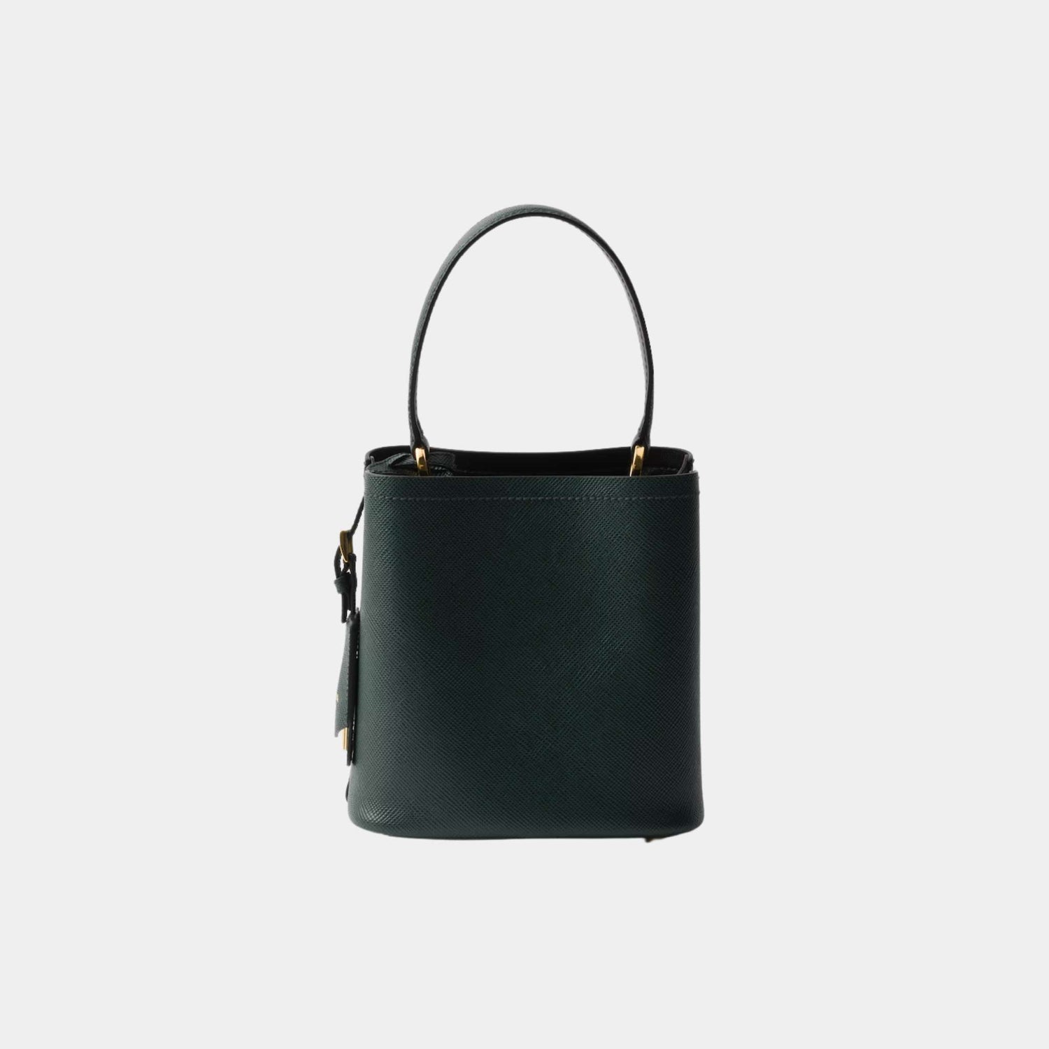 Prada Panier Saffiano Leather Mini Bag, Emerald, Back