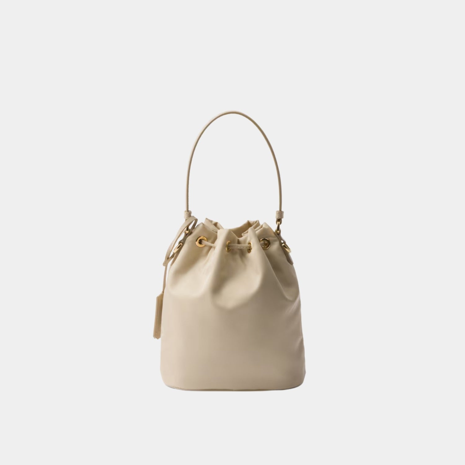 Prada Re-Edition 1978 Re-Nylon Mini Bag With Extra Ring, Desert Beige, Back