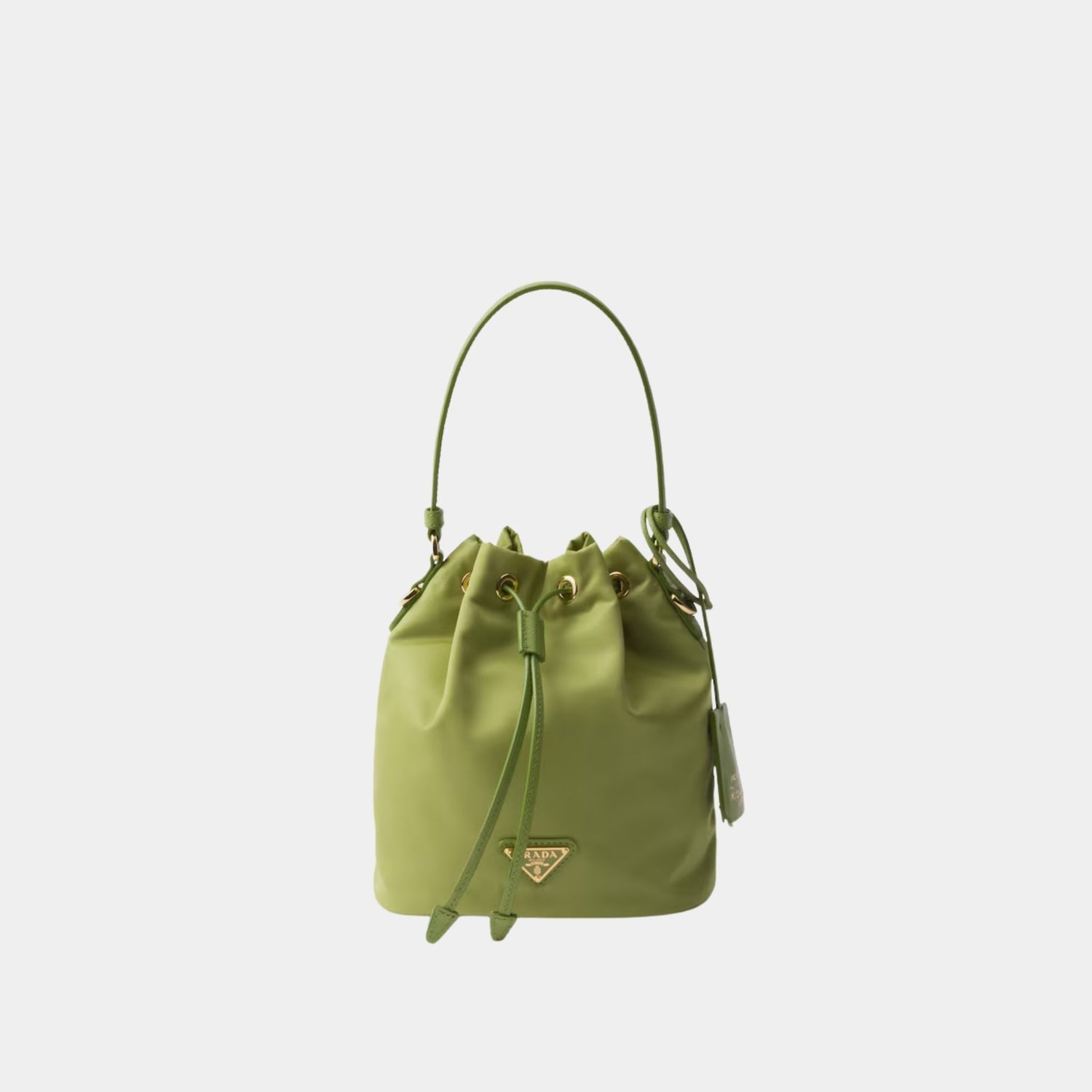 Prada Re-Edition 1978 Re-Nylon Mini Bag With Extra Ring, Lawn Green, Front