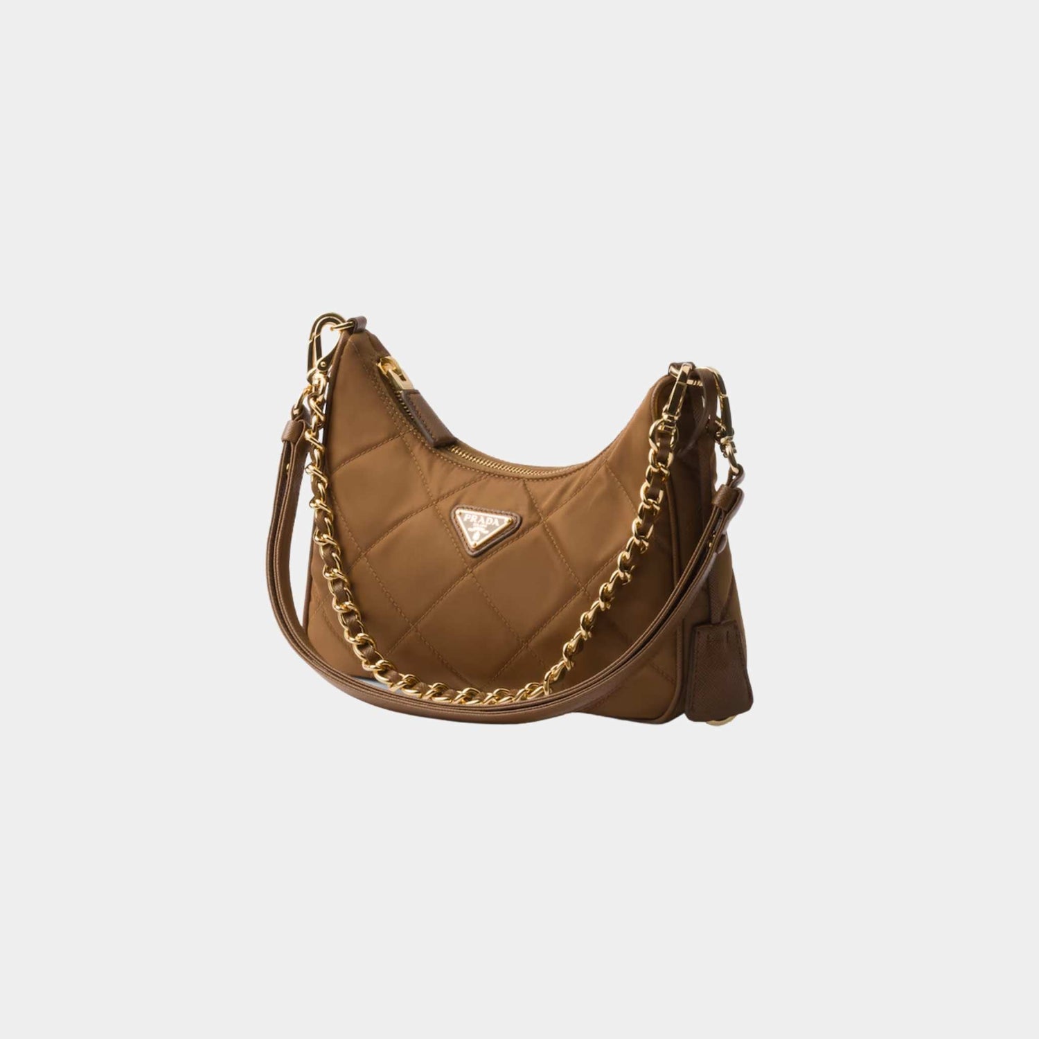 Prada Re-Edition 1995 Chaine Re-Nylon Mini Bag, Brandy, Side