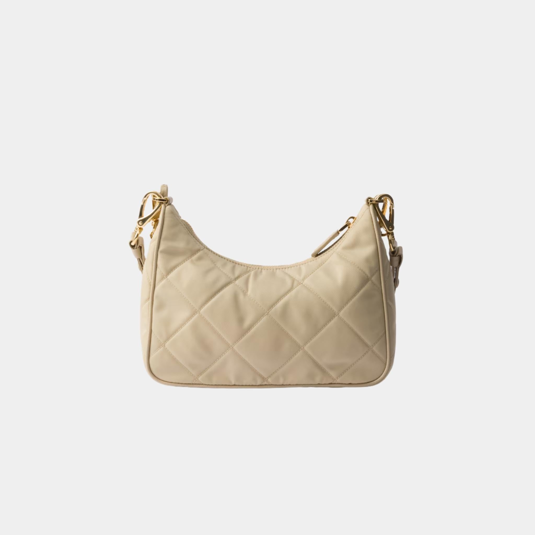 Prada Re-Edition 1995 Chaine Re-Nylon Mini Bag, Desert Beige, Back