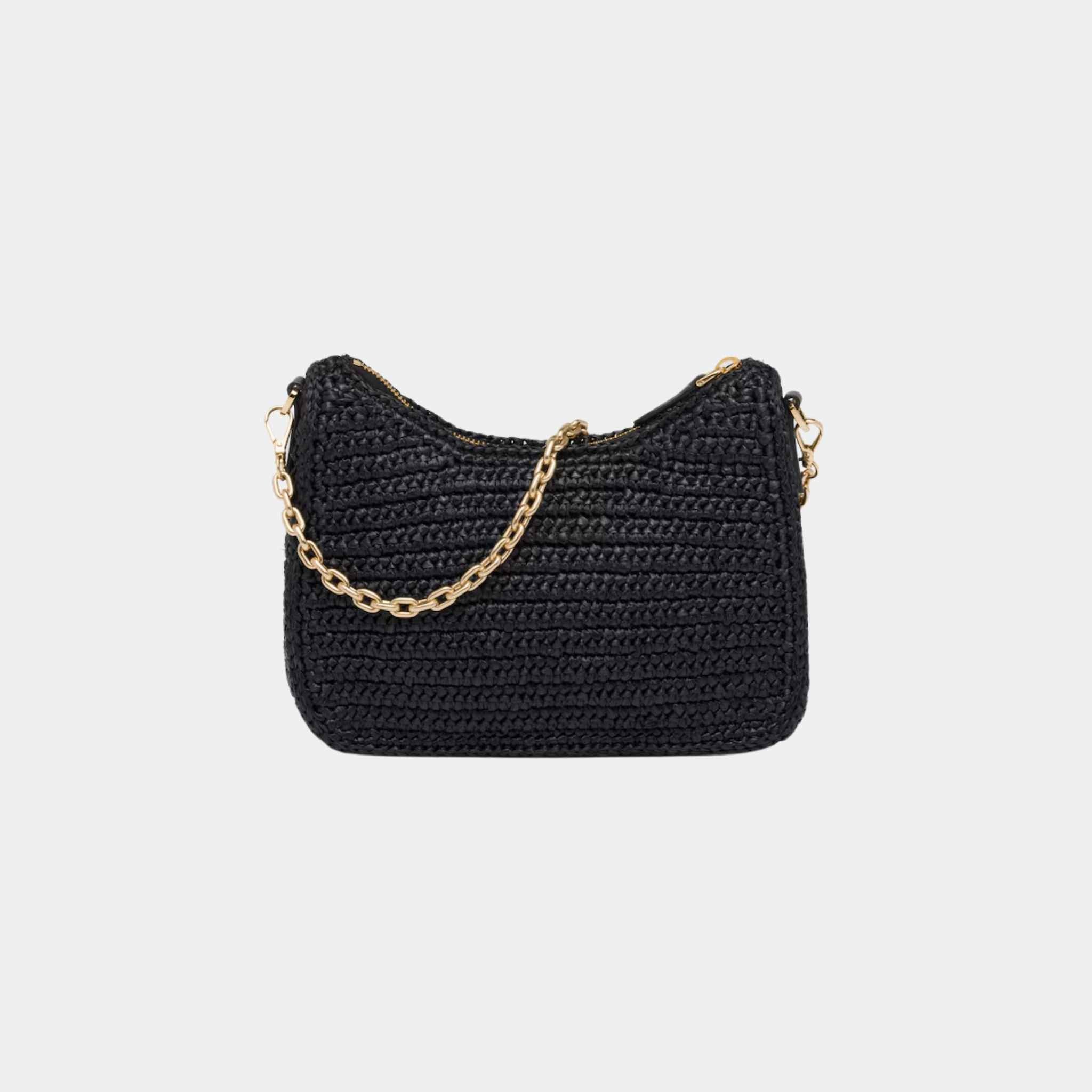 Prada Re-Edition 2005 Crochet Bag, Black, Back