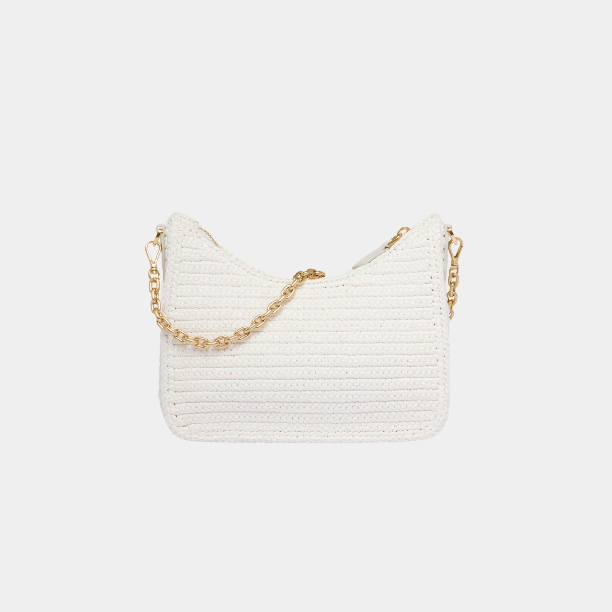 Prada Re-Edition 2005 Crochet Bag, White, Back