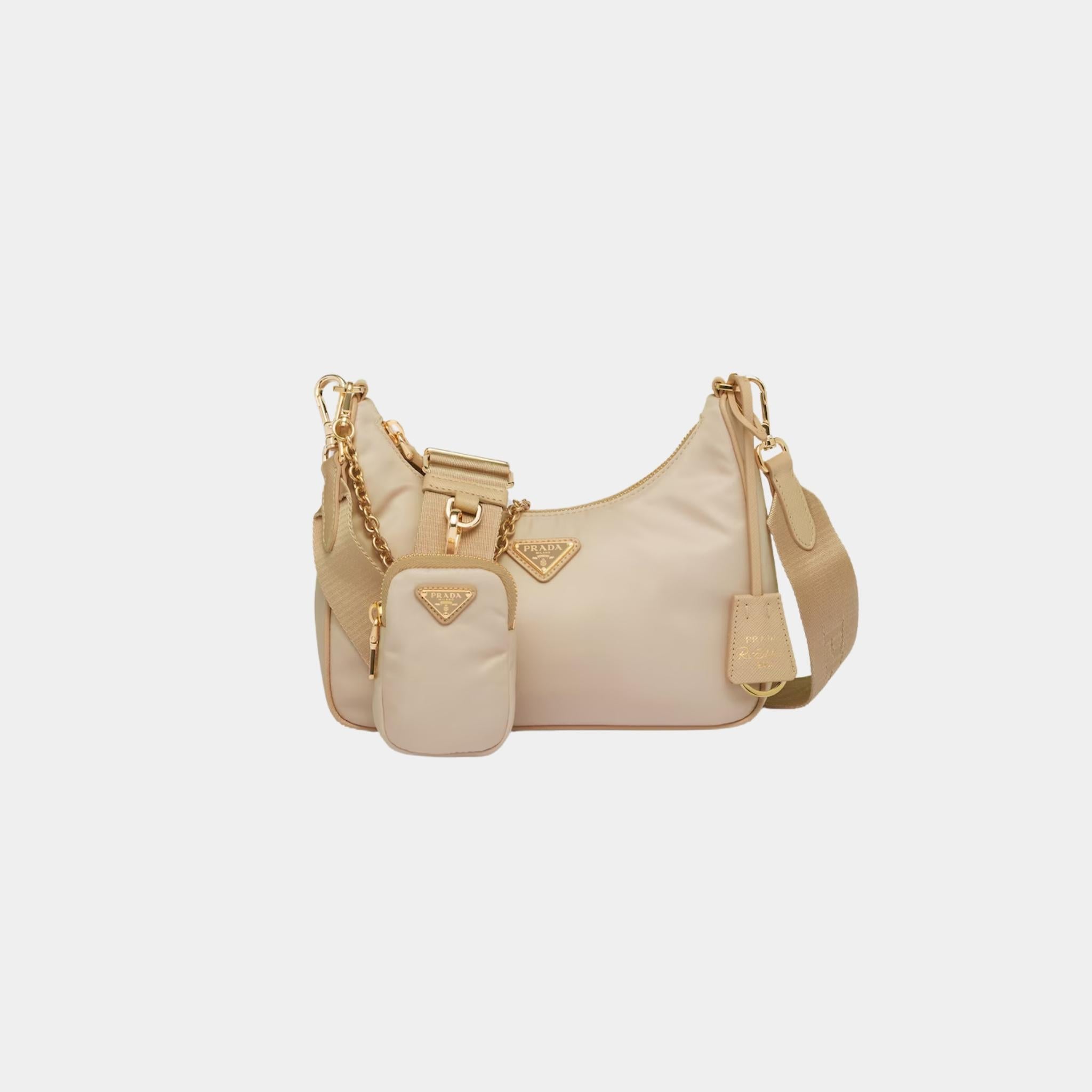 Prada Re-Edition 2005 Re-Nylon Bag, Desert, Front