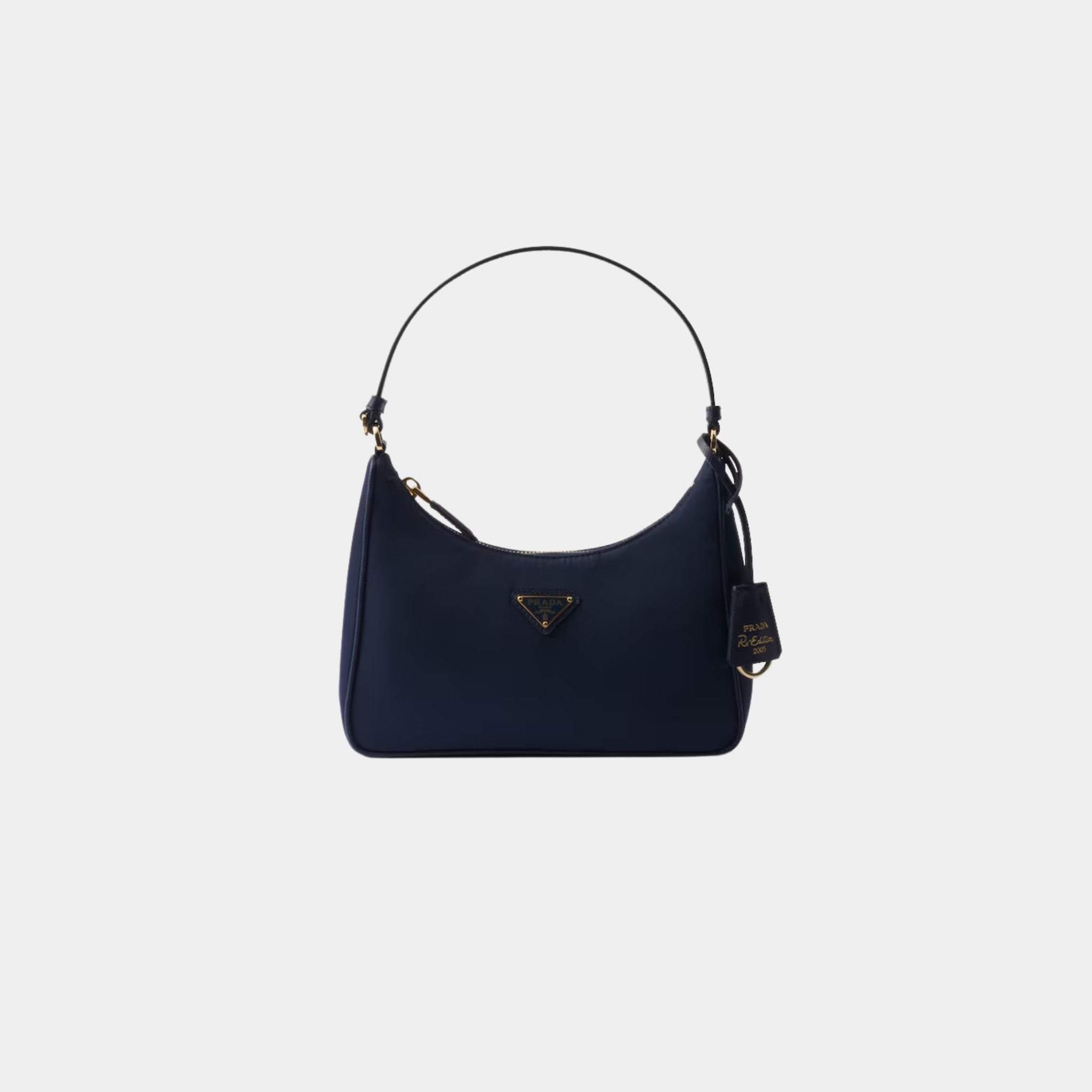 Prada Re-Edition 2005 Re-Nylon and Saffiano Mini Bag With Extra Ring, Balticule, Front