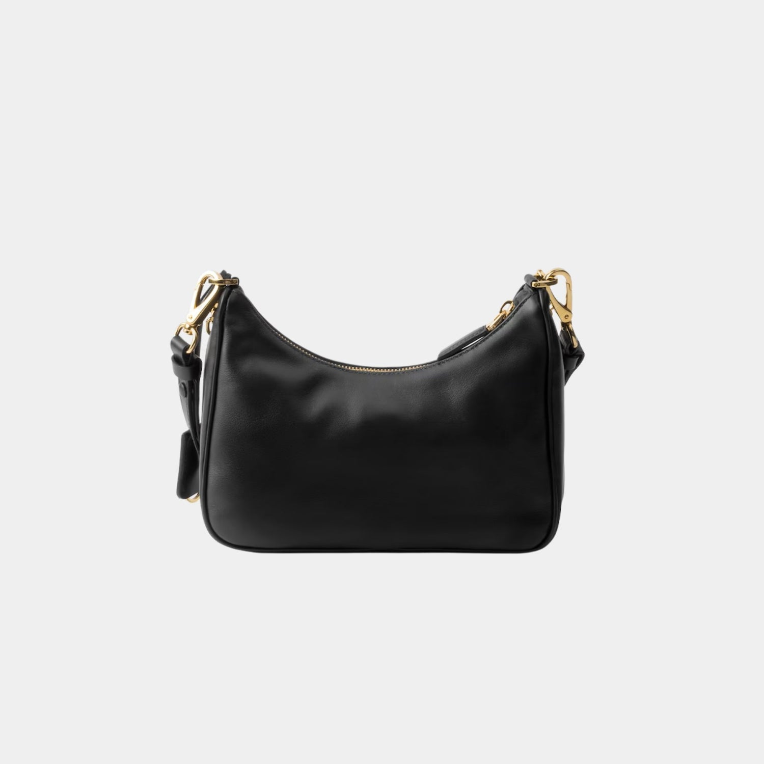 Prada Re-Edition Calfskin Leather Mini Bag, Black, Back