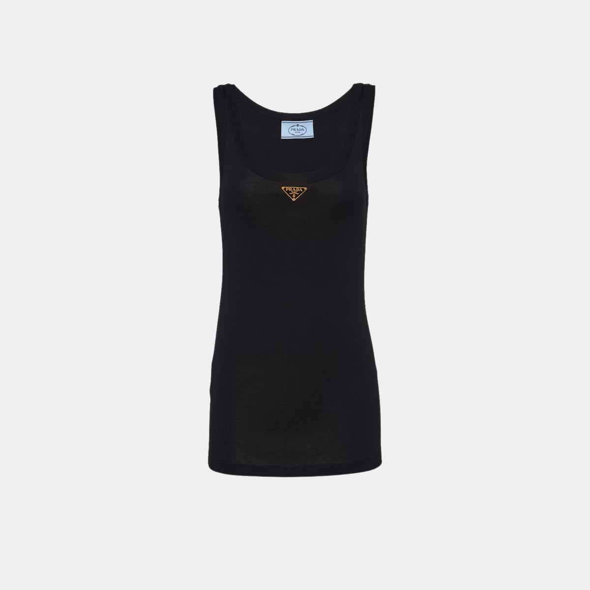 Ribbed Knit Jersey Tank Top