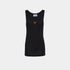 Prada Ribbed Knit Jersey Tank Top, Black, Front