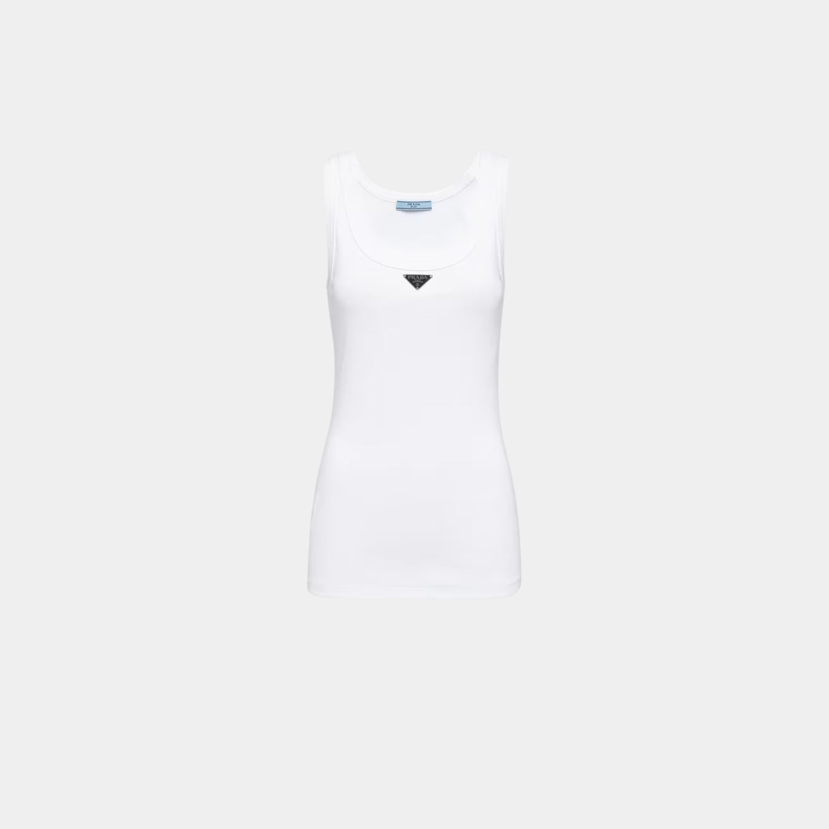 Ribbed Knit Jersey Tank Top