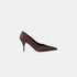 Prada Satin Pumps Silk Viscose, Burgundy, Side