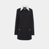 Prada Singled-breasted Wool Sateen Coat with Collar, Front