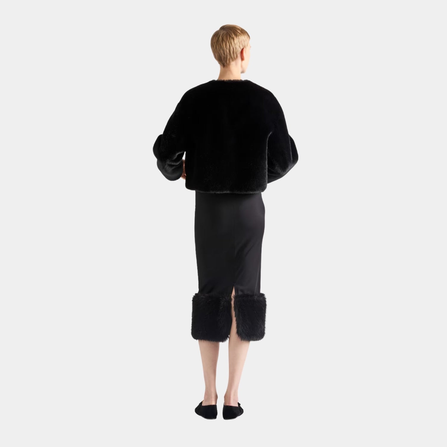 Prada Stretch Jersey Skirt, Model, Back