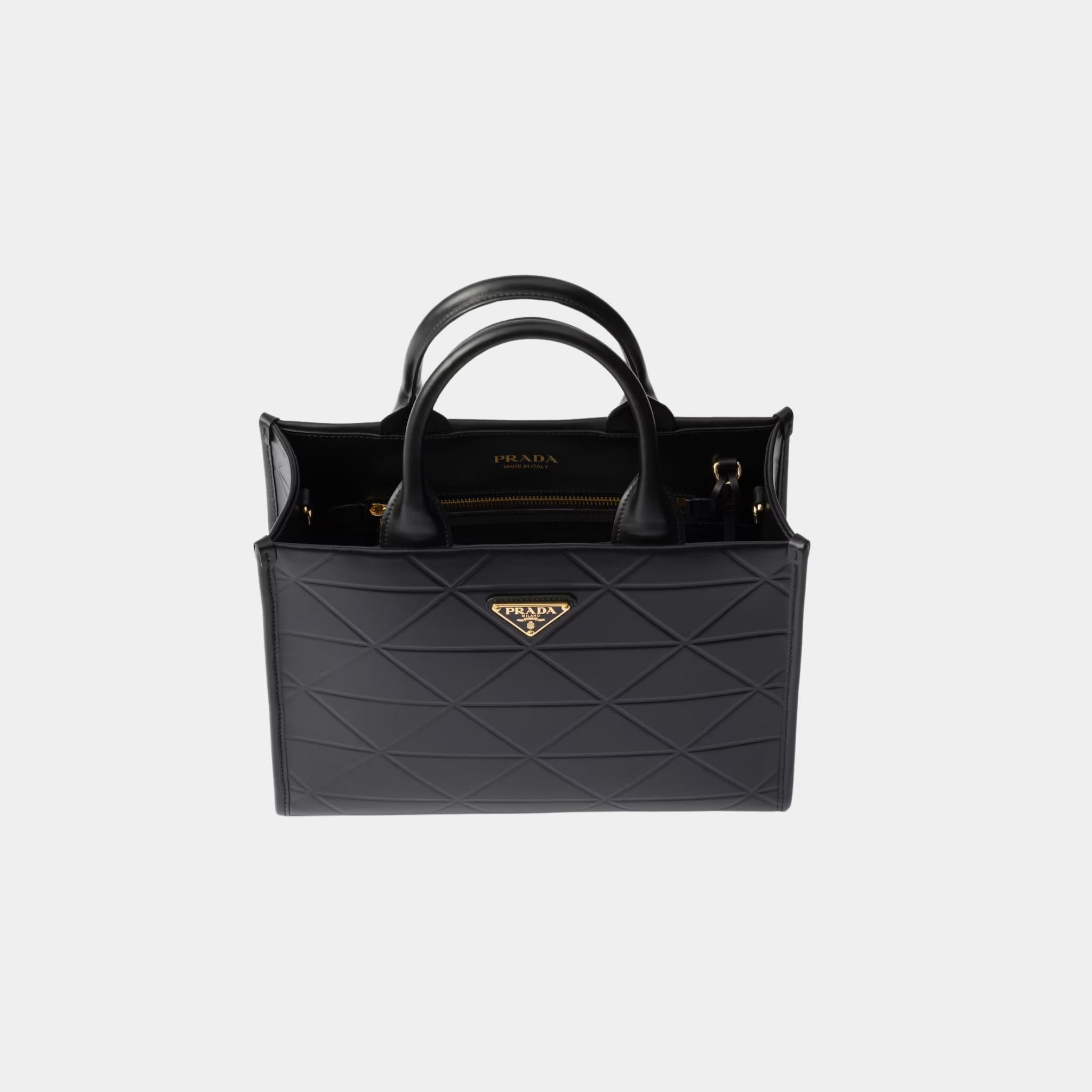 Prada Symbole Medium Leather Bag, Top