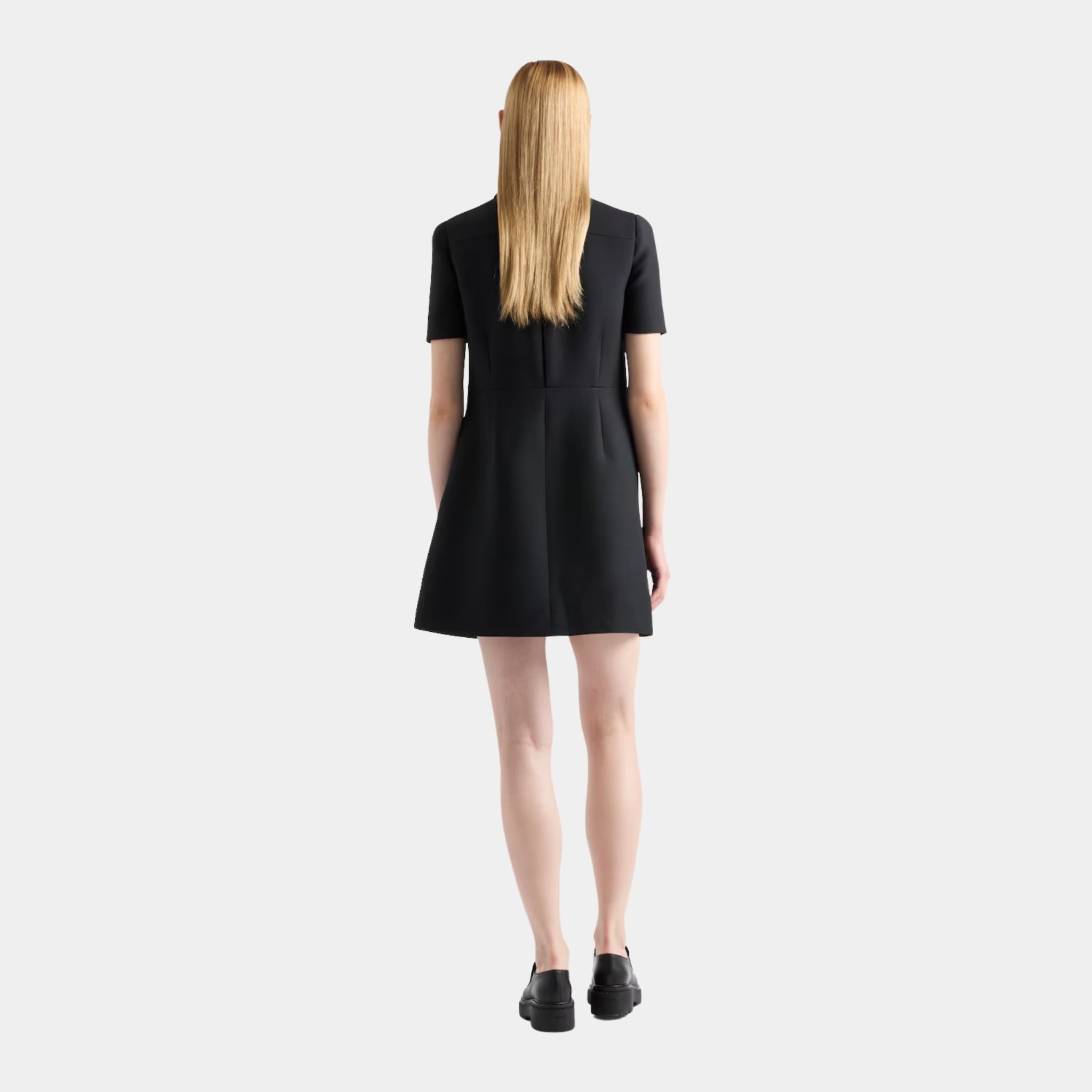 Prada Tricotine Black Mini-Dress, Model, Back