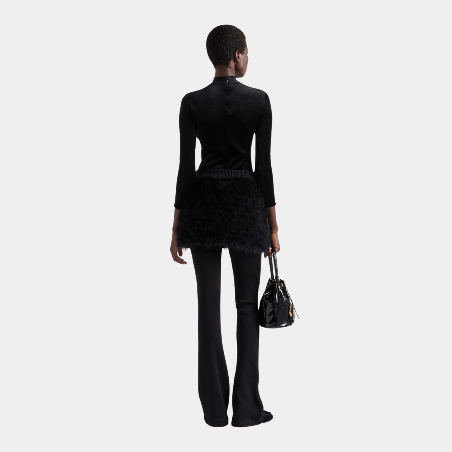 Prada Velvet Jersey Bodysuit, Model, Back