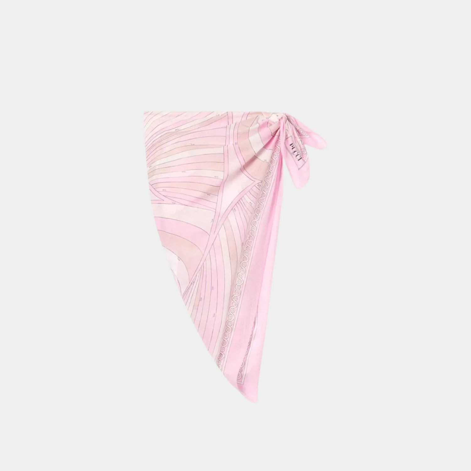 Pucci Iride Print Cotton Sarong, Pink, Front