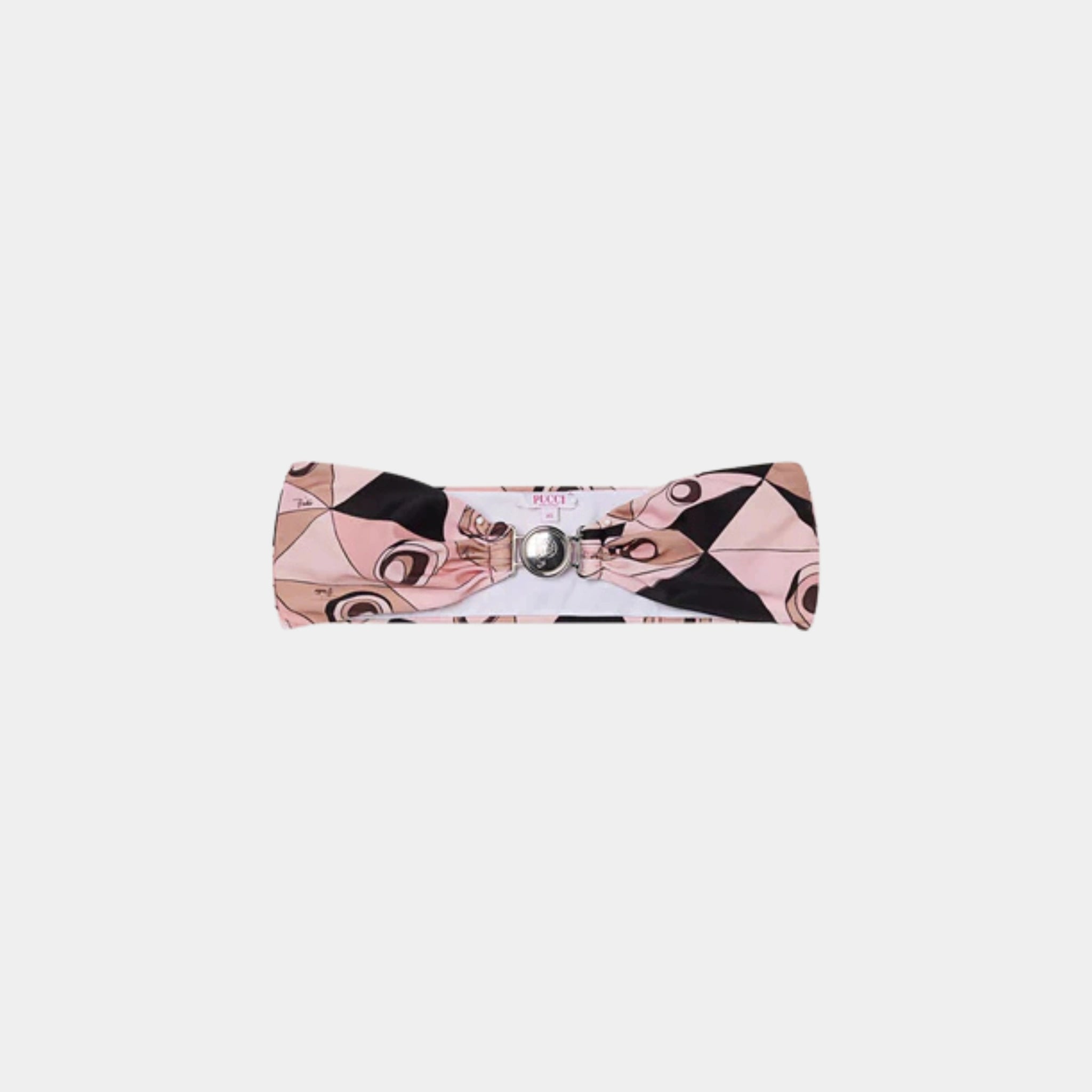 Pucci Occhi Print Bikini Top, Nude, Front
