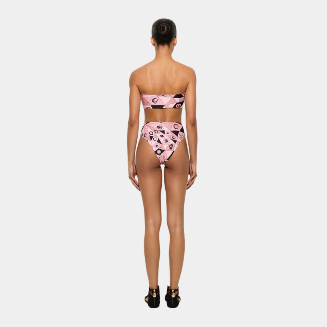 Pucci Occhi Print Bikini Top, Nude, Model, Back