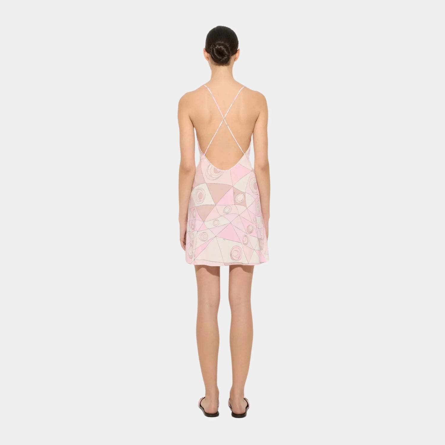 Occhi Print Jersey Satin Dress