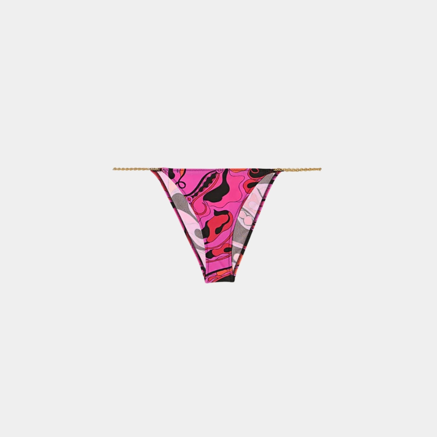 Pucci Orchidee Print Bikini Bottom, Fuchsia, Front