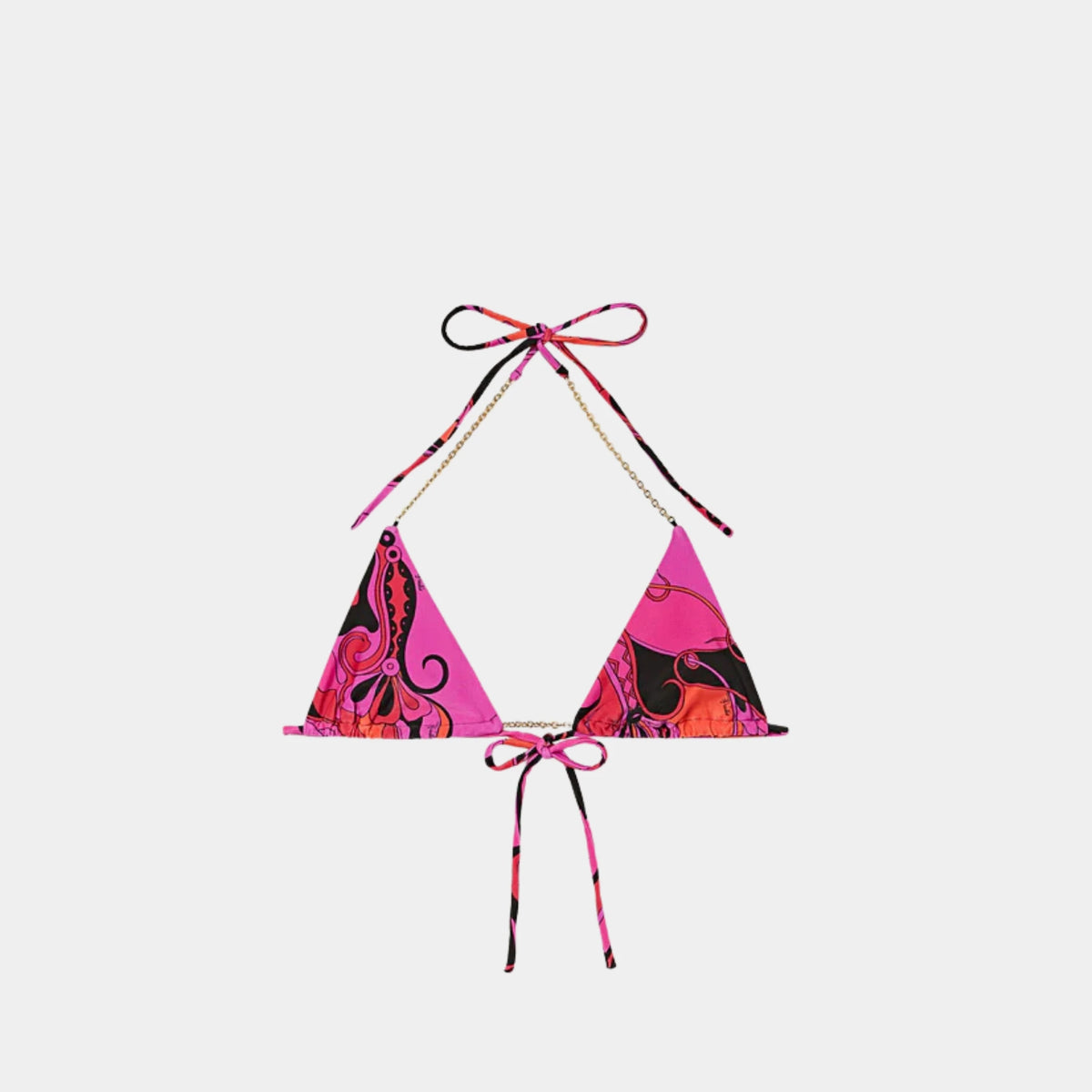 Orchidee Print Triangle Bikini Top