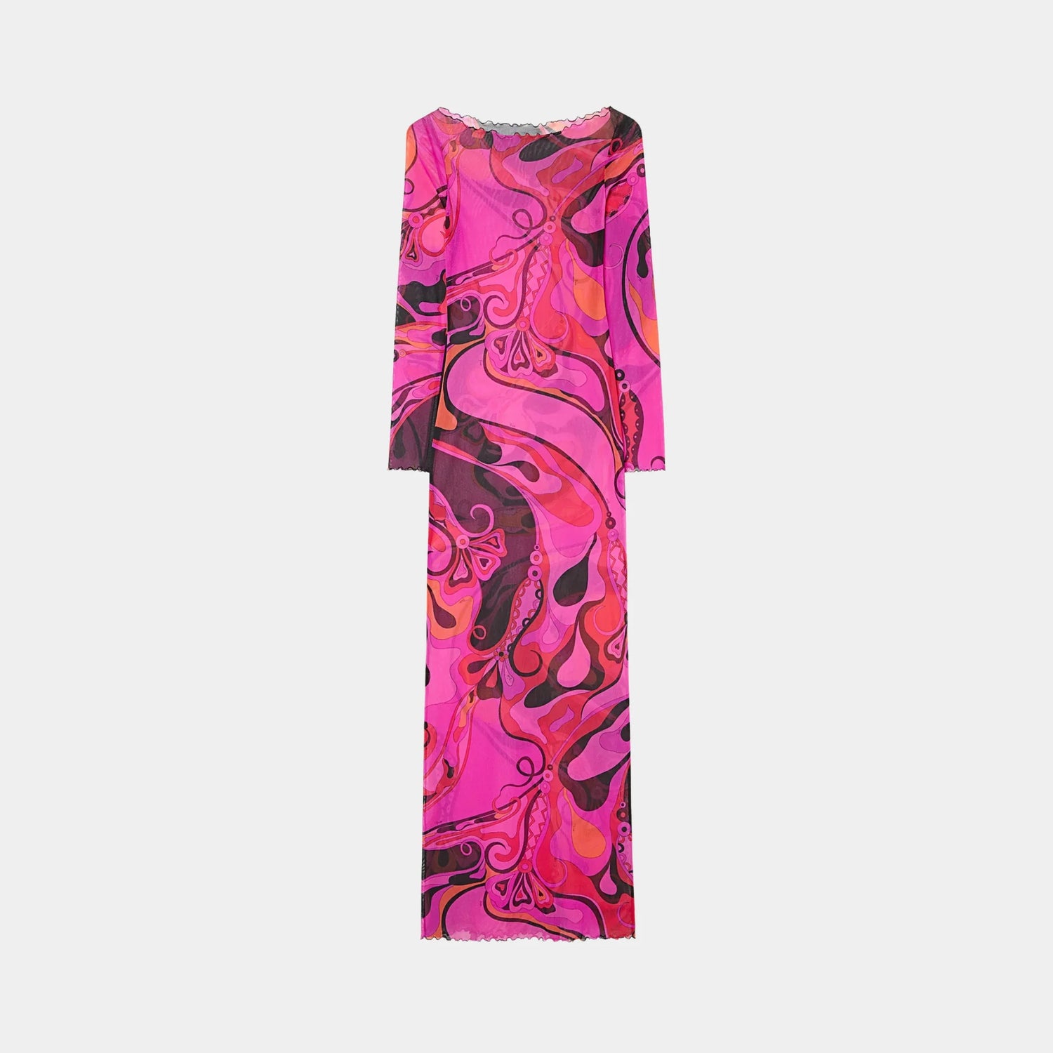 Pucci Orchidee Print Tulle Dress, Front