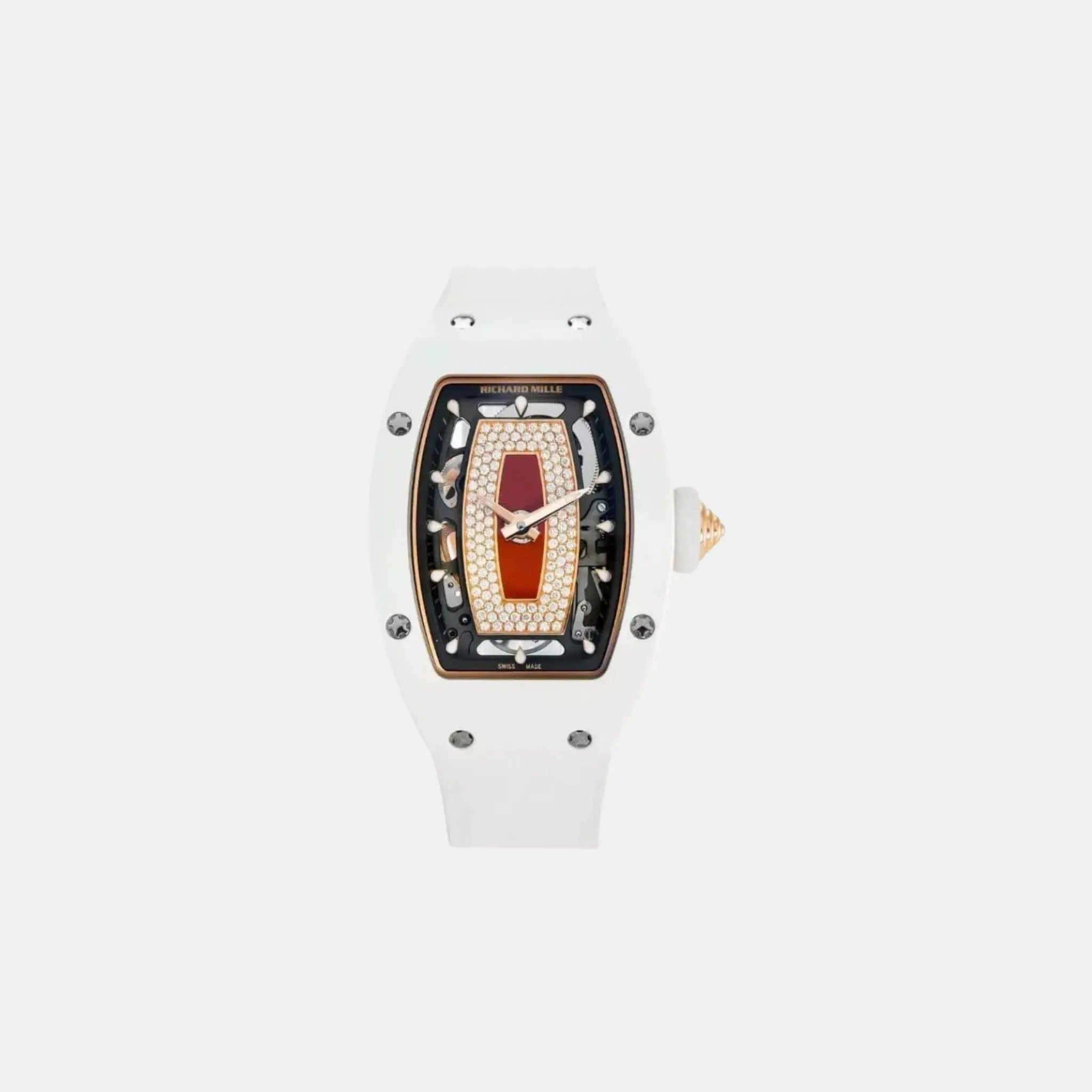 Richard Mille RM07-01 RG-ATZ Diamond White Ceramic Red Jasper Dial