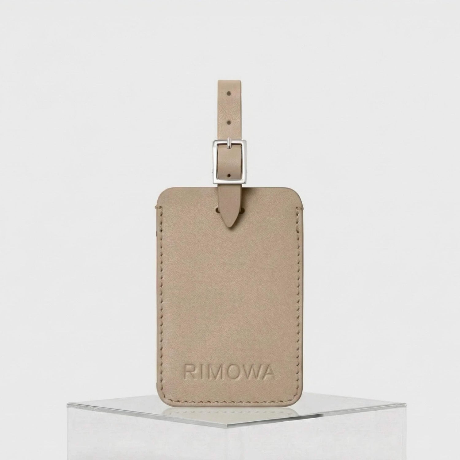 Rimowa Address Holder, Taupe Beige, Front Studio