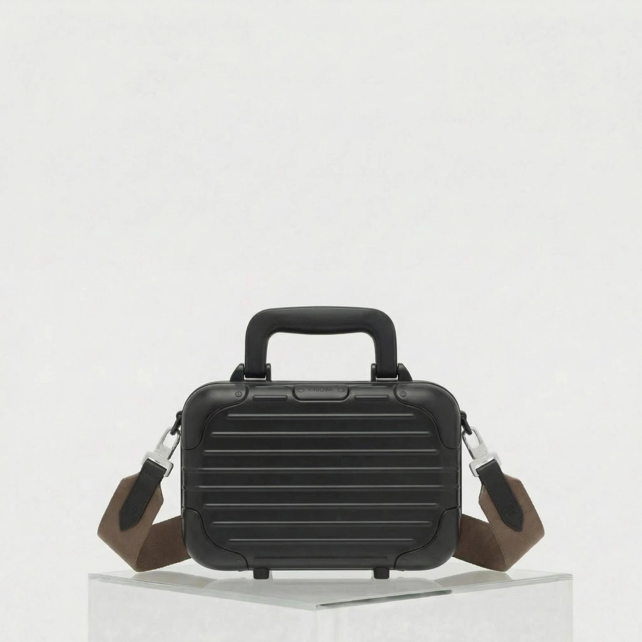 Rimowa Adjustable Shoulder Strap, Brown with bag, Front
