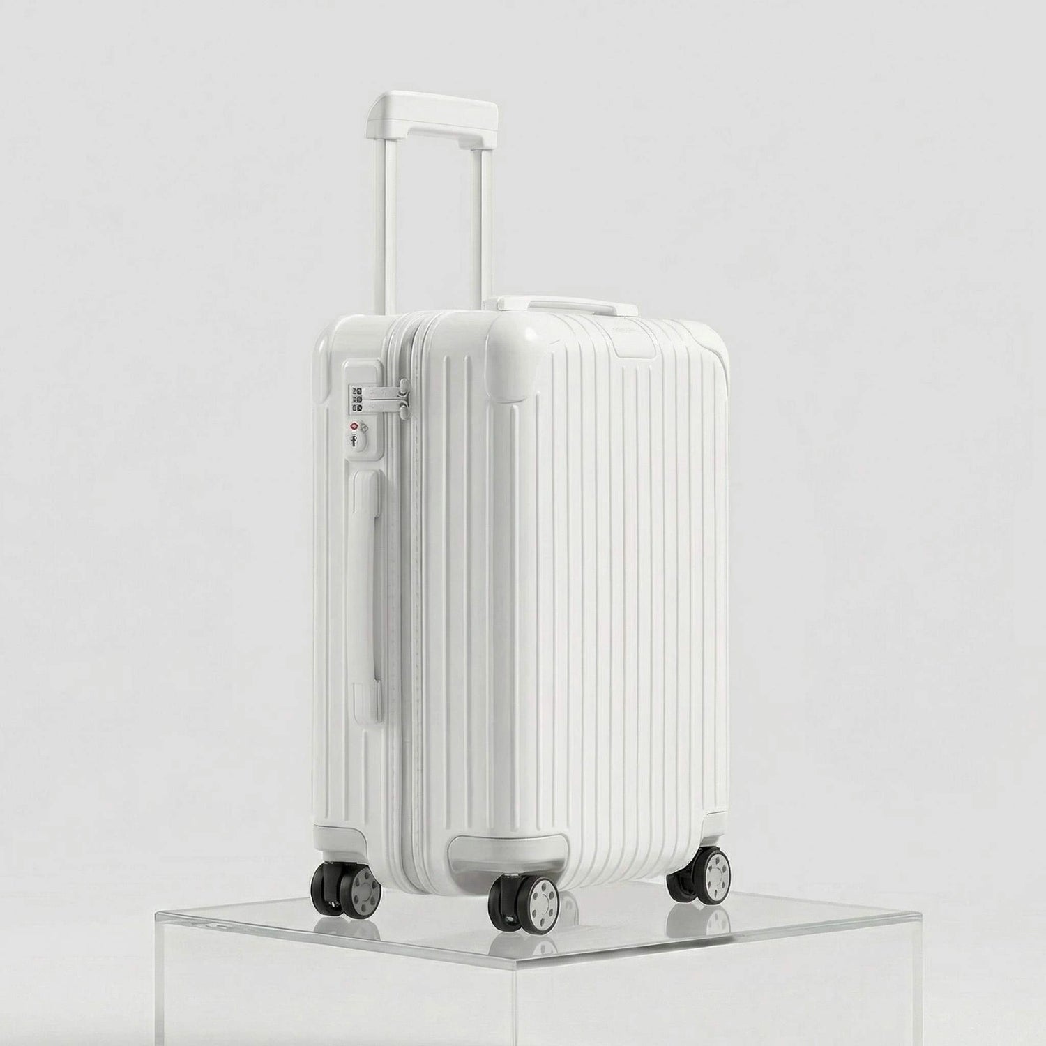 Rimowa Essential Cabin, Gloss White, Studio, Side