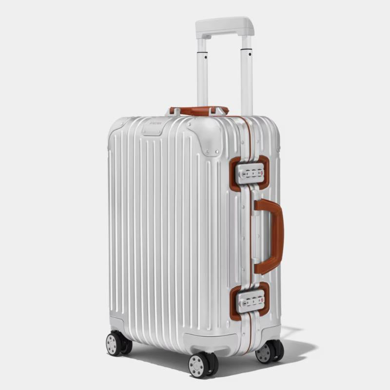 Rimowa Cabin Twist Original Collection, Silver and Brown, Side View