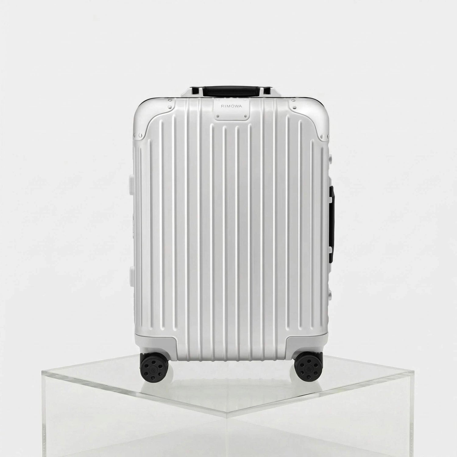 Rimowa Cabin Twist Original, Silver and Black, Front, Studio