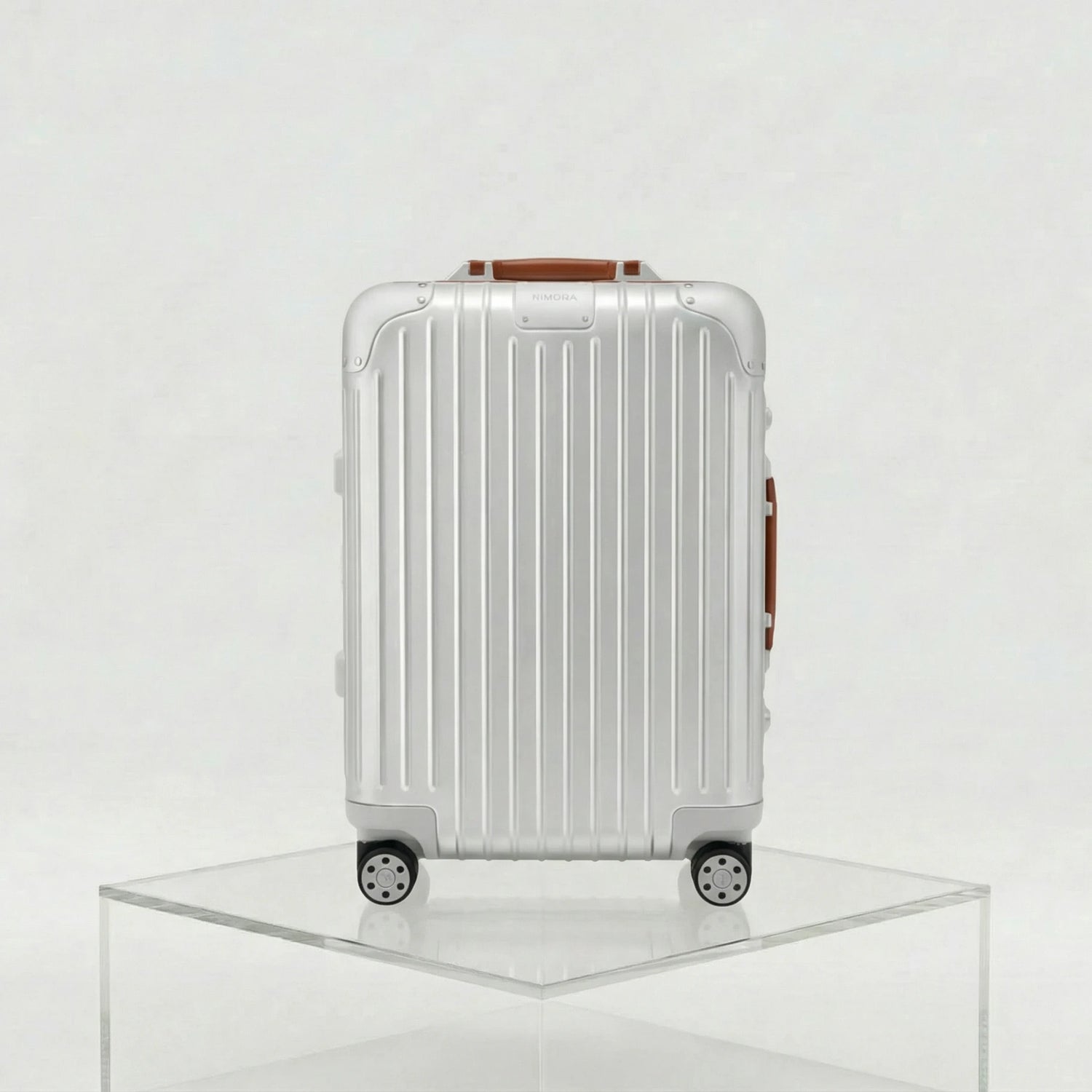 Rimowa Cabin Twist Original Collection, Silver, Brown, Front