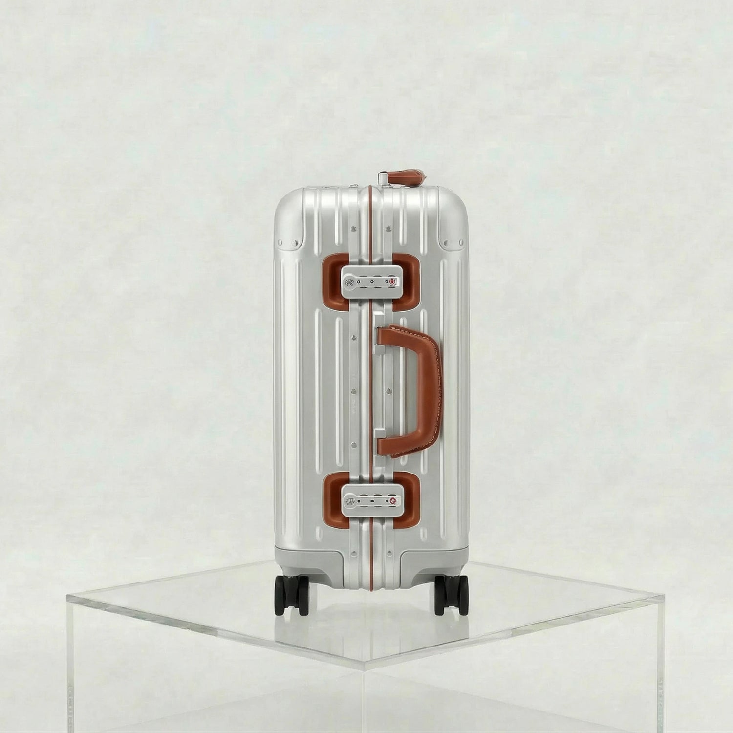 Rimowa Cabin Twist Original Collection, Silver, Brown, Side