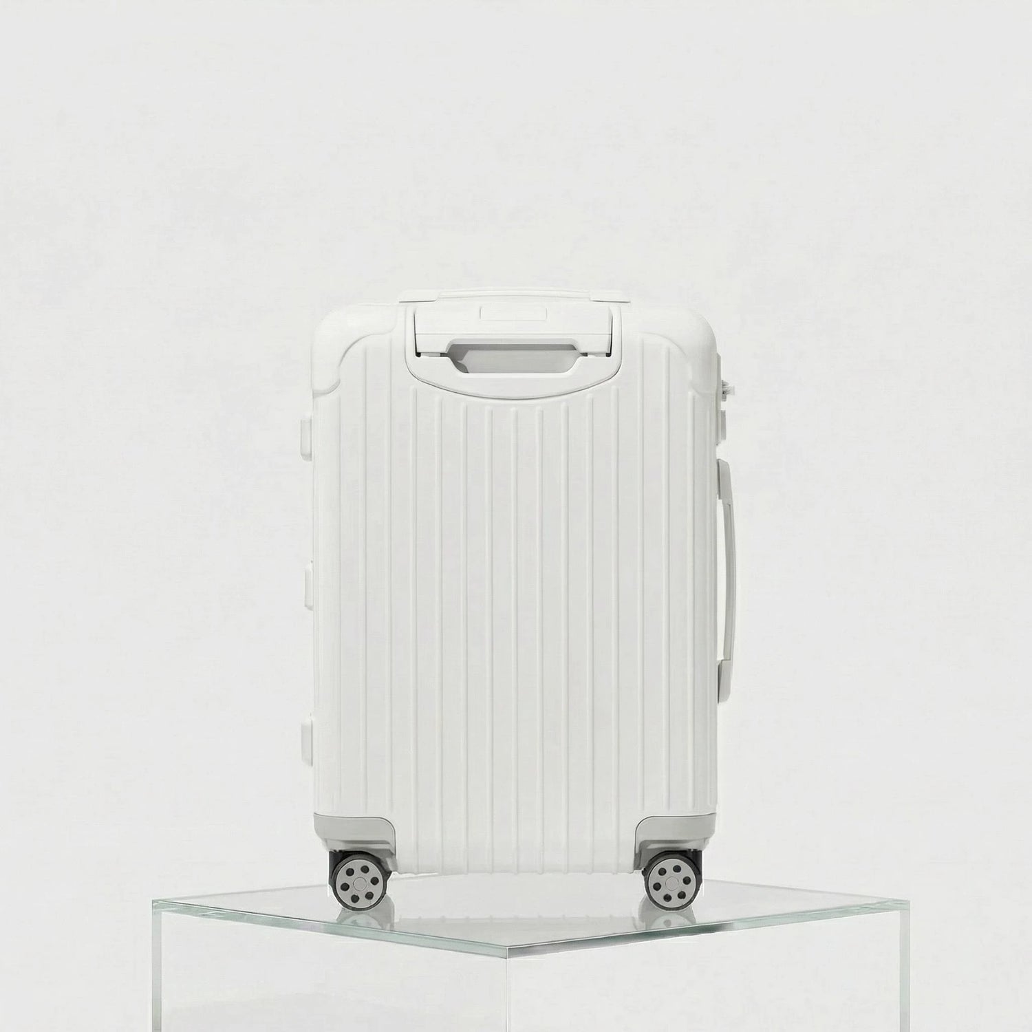 Rimowa Essential Cabin S, Gloss White, Back, Studio