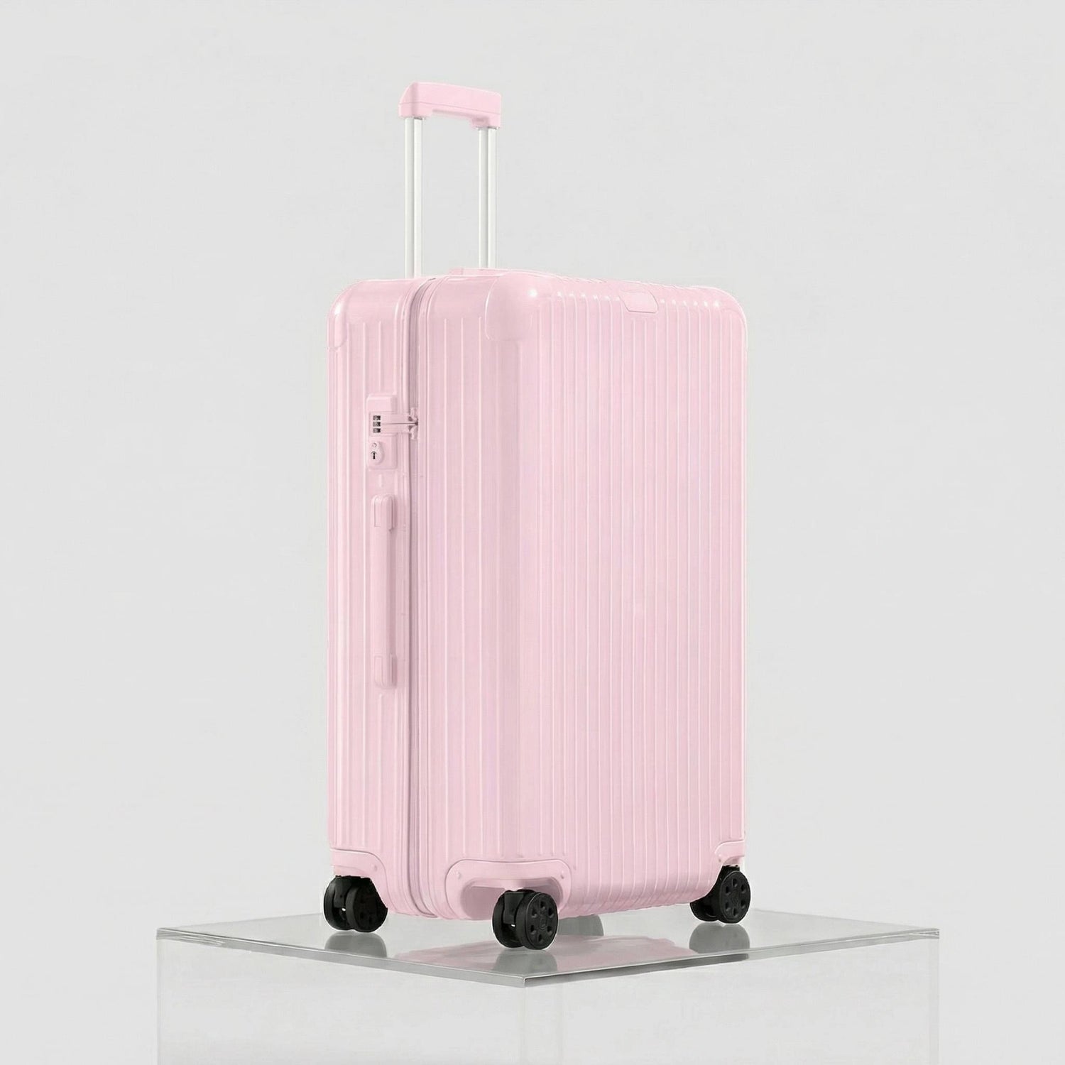 Rimowa Essential Check In L, Gloss Ballerina Pink, Studio, Side