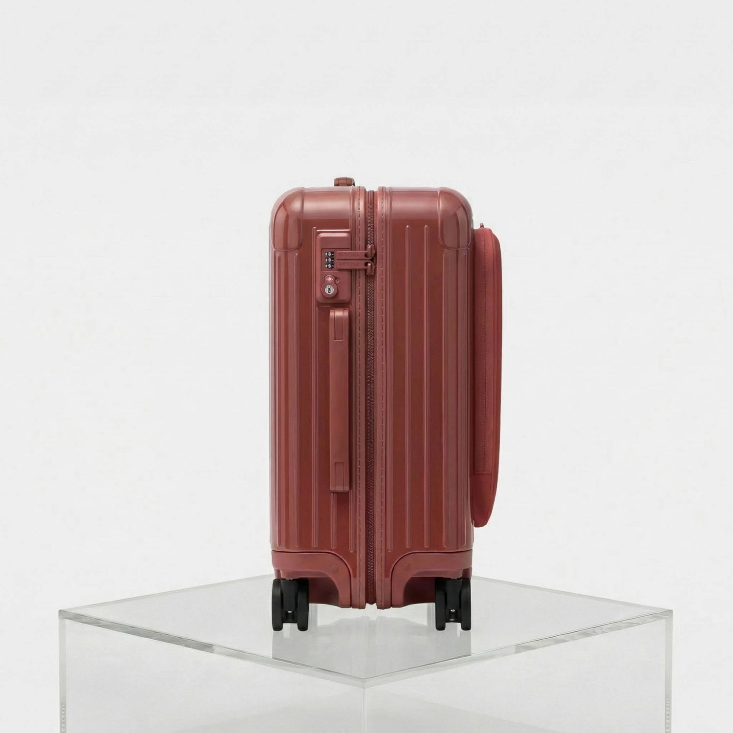 Rimowa Essential Sleeve Cabin Plus, Rosewood Pink, Handle Side