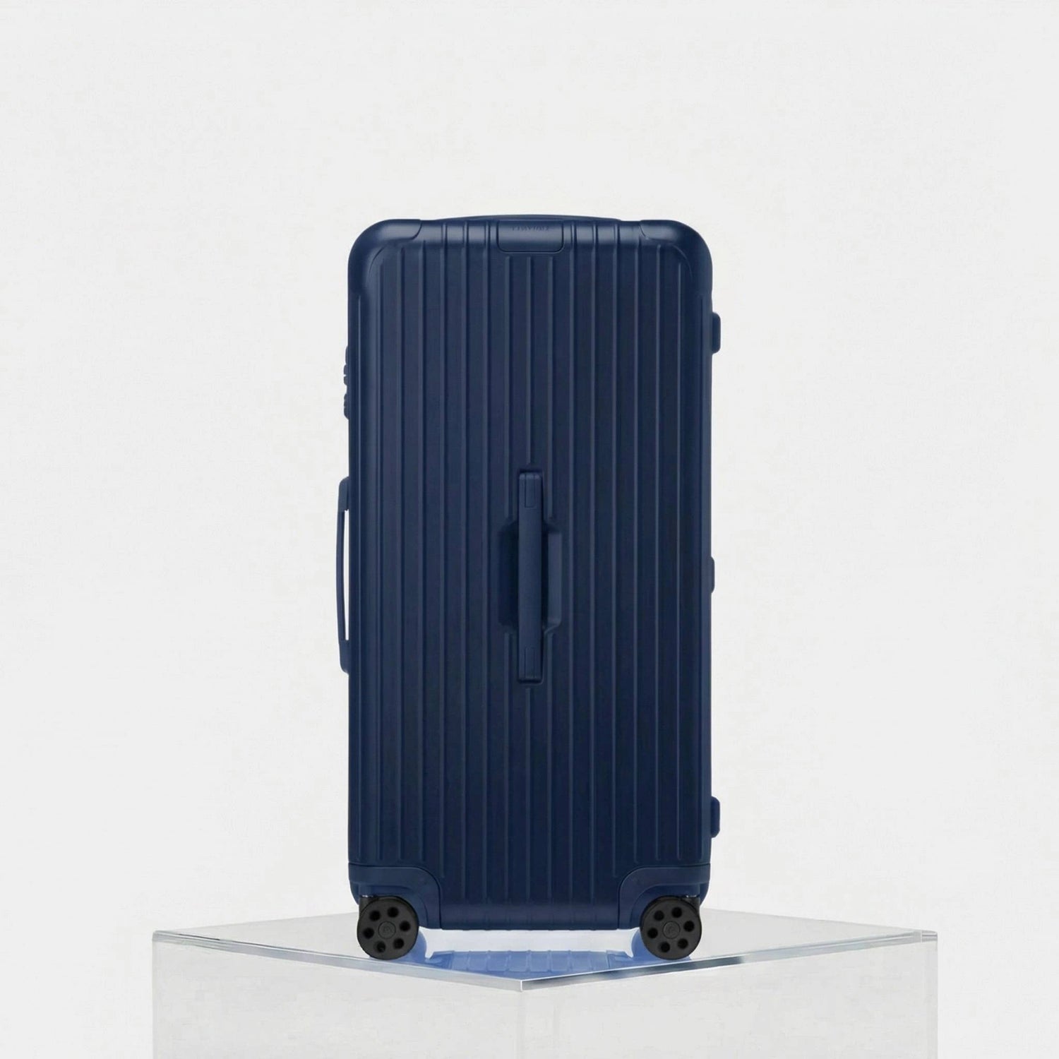 Rimowa Essential Trunk Plus, Matte Blue, Studio, Front