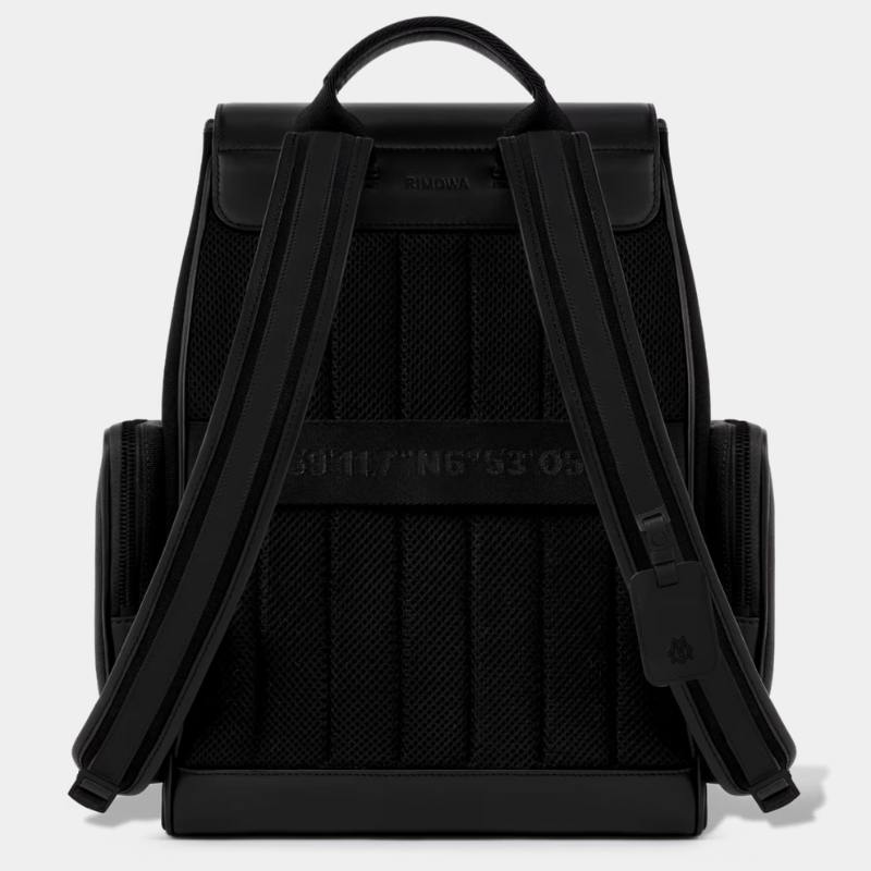 Rimowa Flap Backpack Large Never Still Collection, All Black, Back View