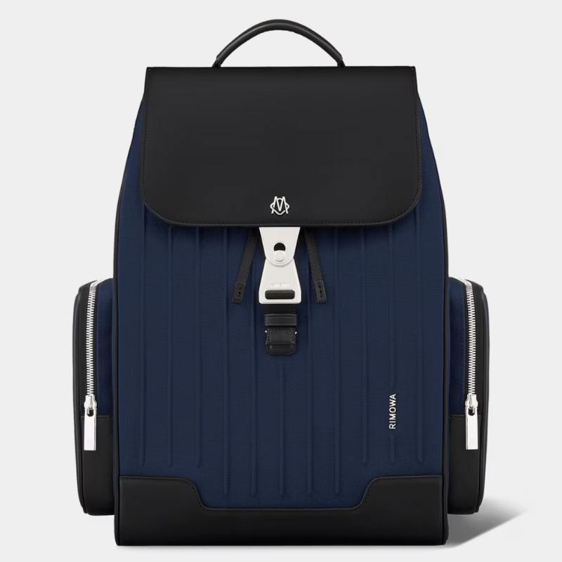 Rimowa Flap Backpack Large Never Still Collection, Navy Blue, Front View