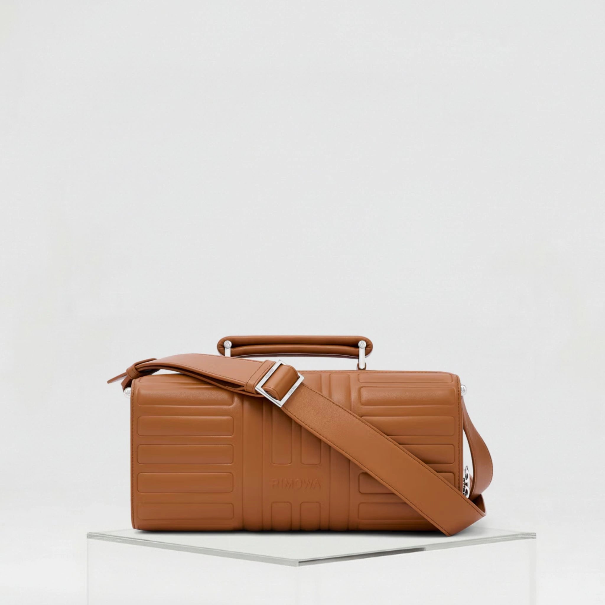 Rimowa Groove Leather Cross Body Bag Large, Cognac Brown