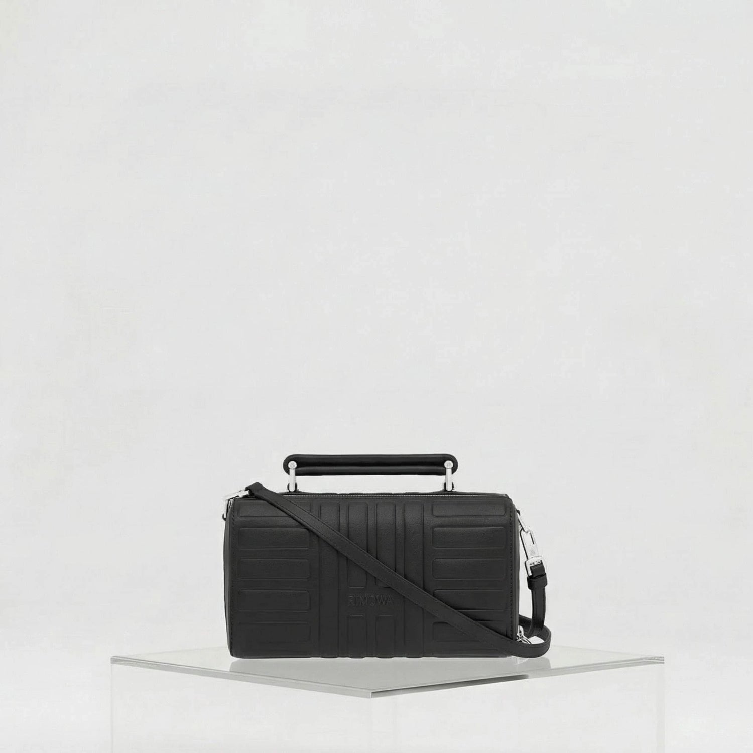 Rimowa Groove Leather Cross Body Bag Small, Black, Front, Studio