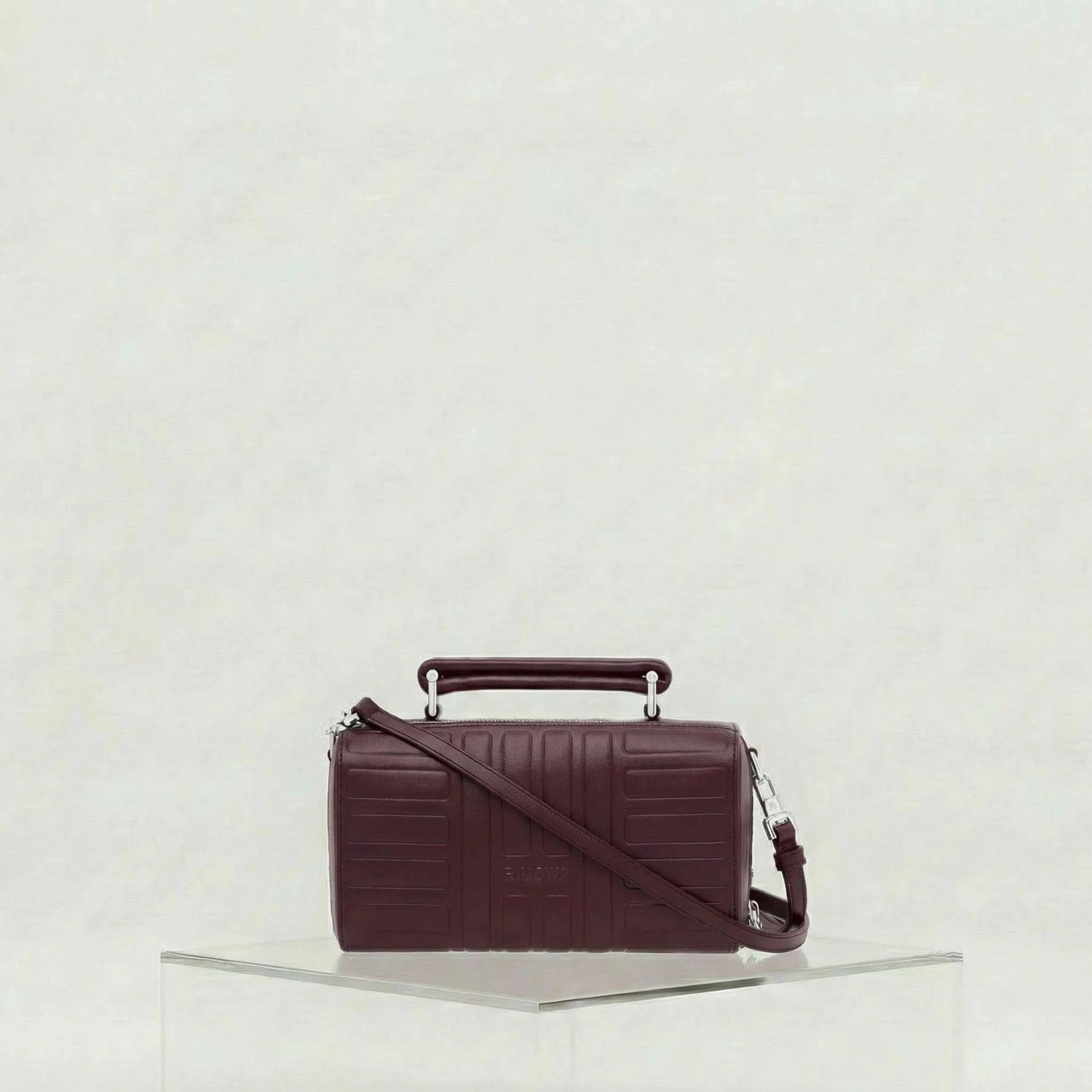 Rimowa Groove Leather Cross Body Bag Small, Burgundy, Front, Studio