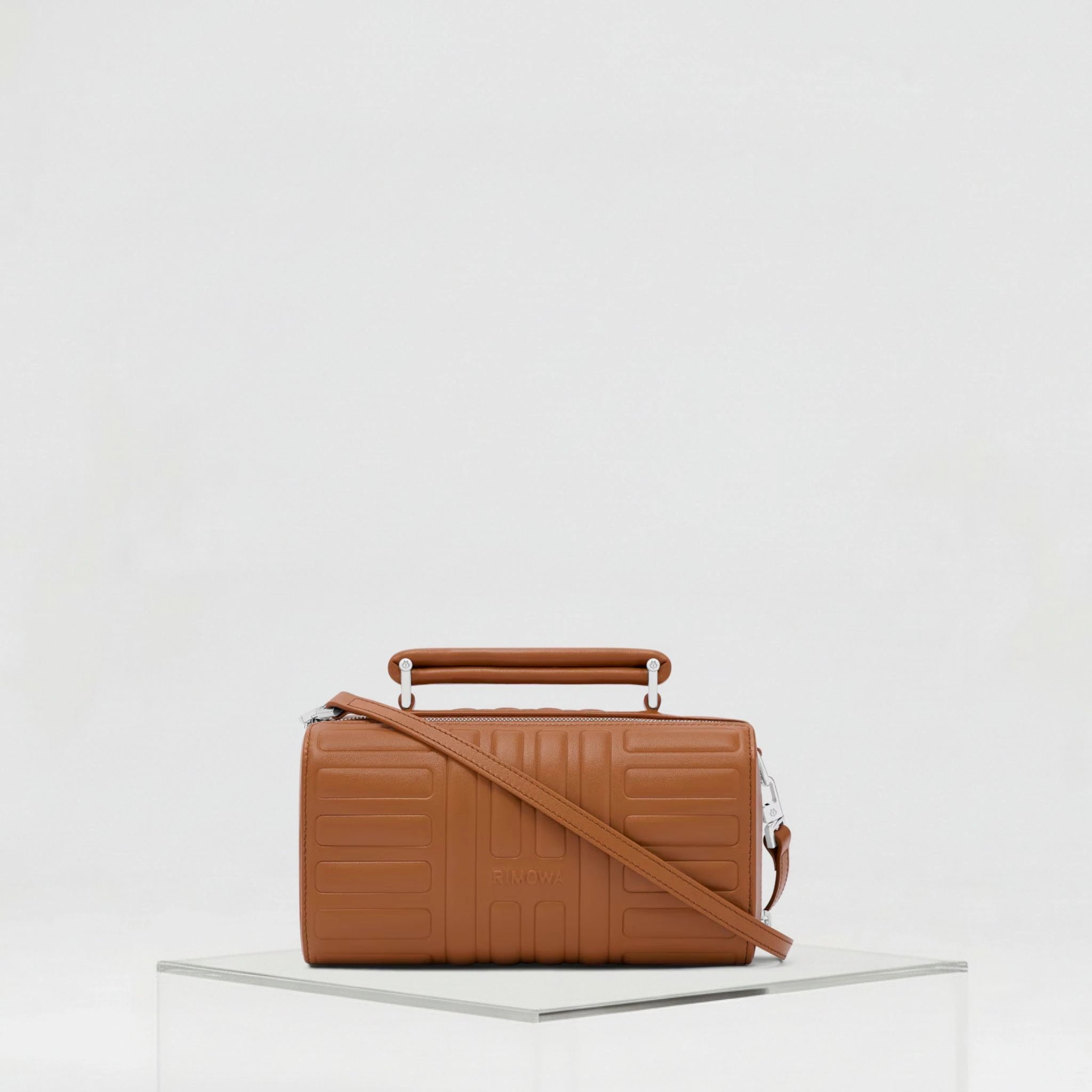 Rimowa Groove Leather Cross Body Bag Small Cognac Brown 