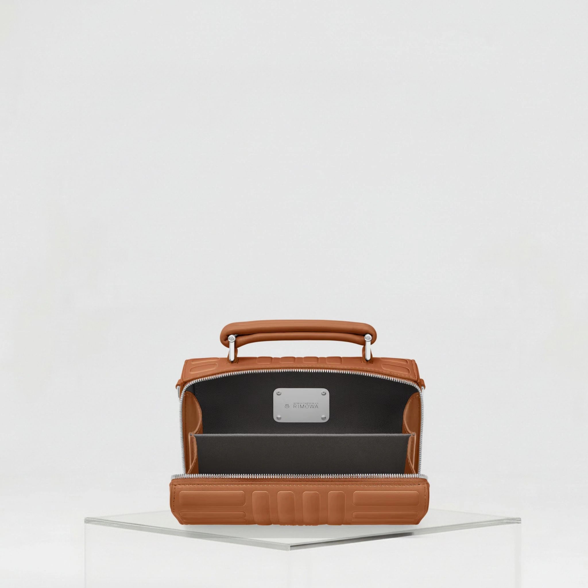 Rimowa Groove Leather Cross Body Bag Small Cognac Brown 