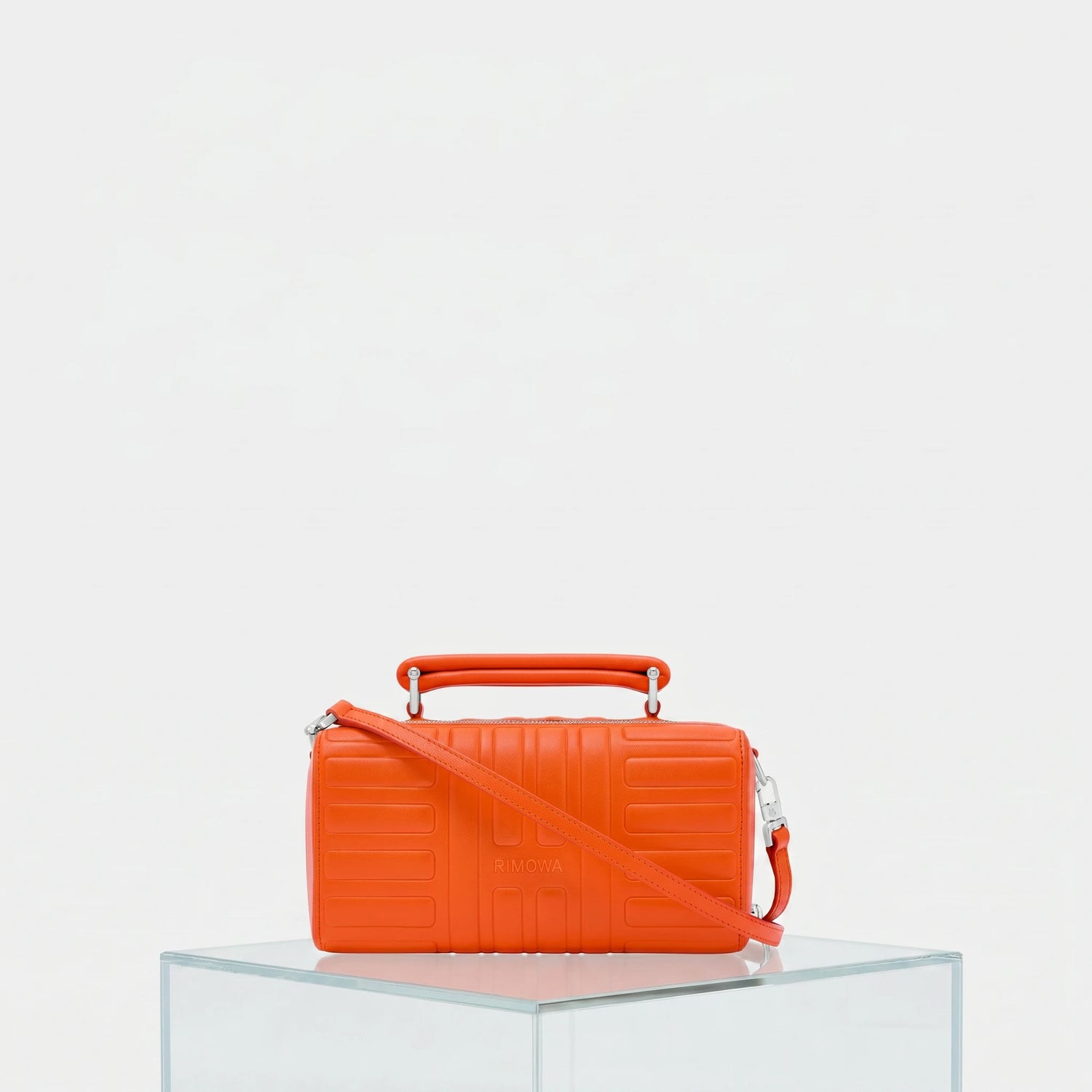 Rimowa Groove Leather Cross Body Bag Small, Orange, Front